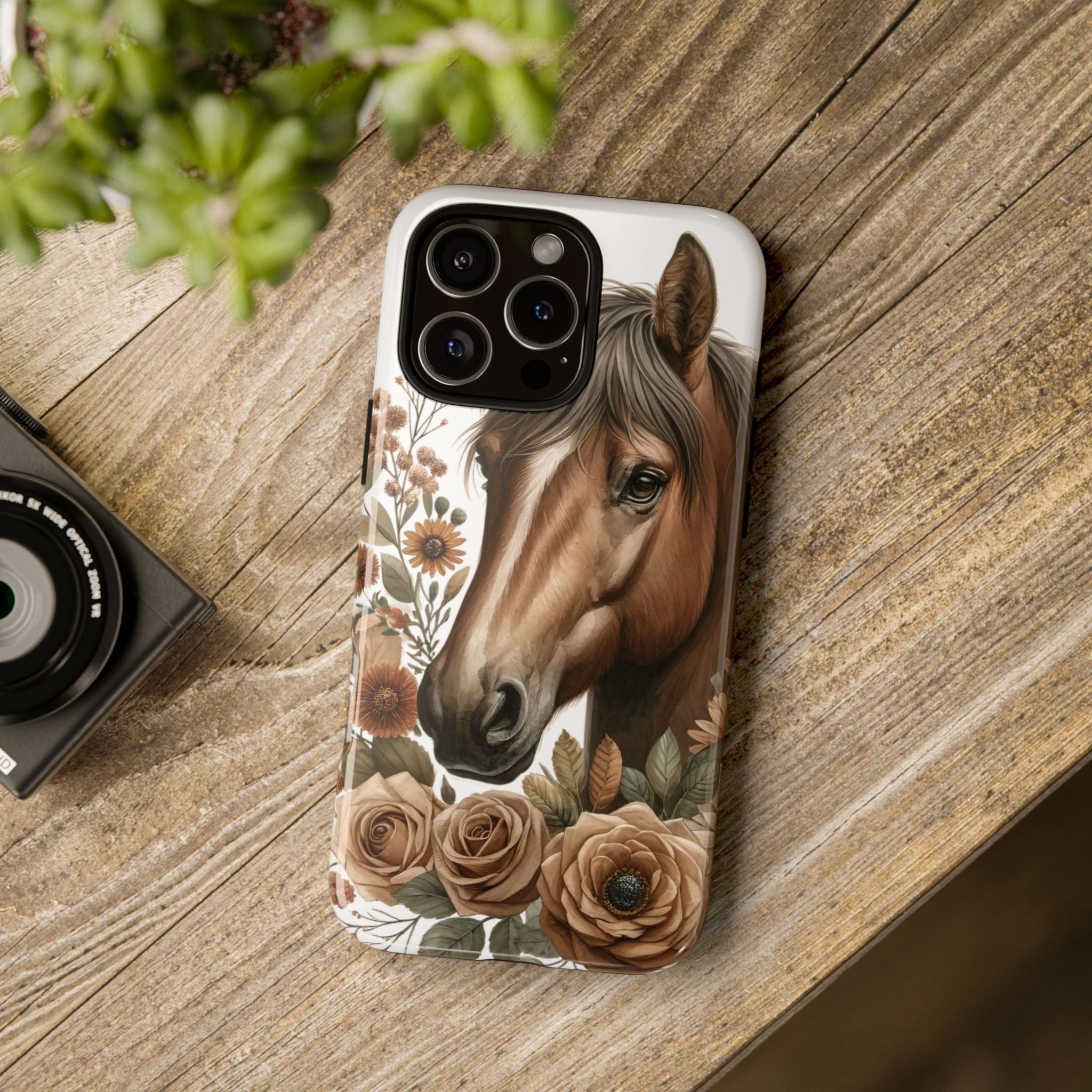 Painted Horse & Roses – Phone Case