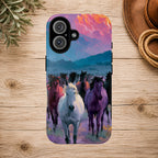 Wild Horses Sunset Mountain Phone Case