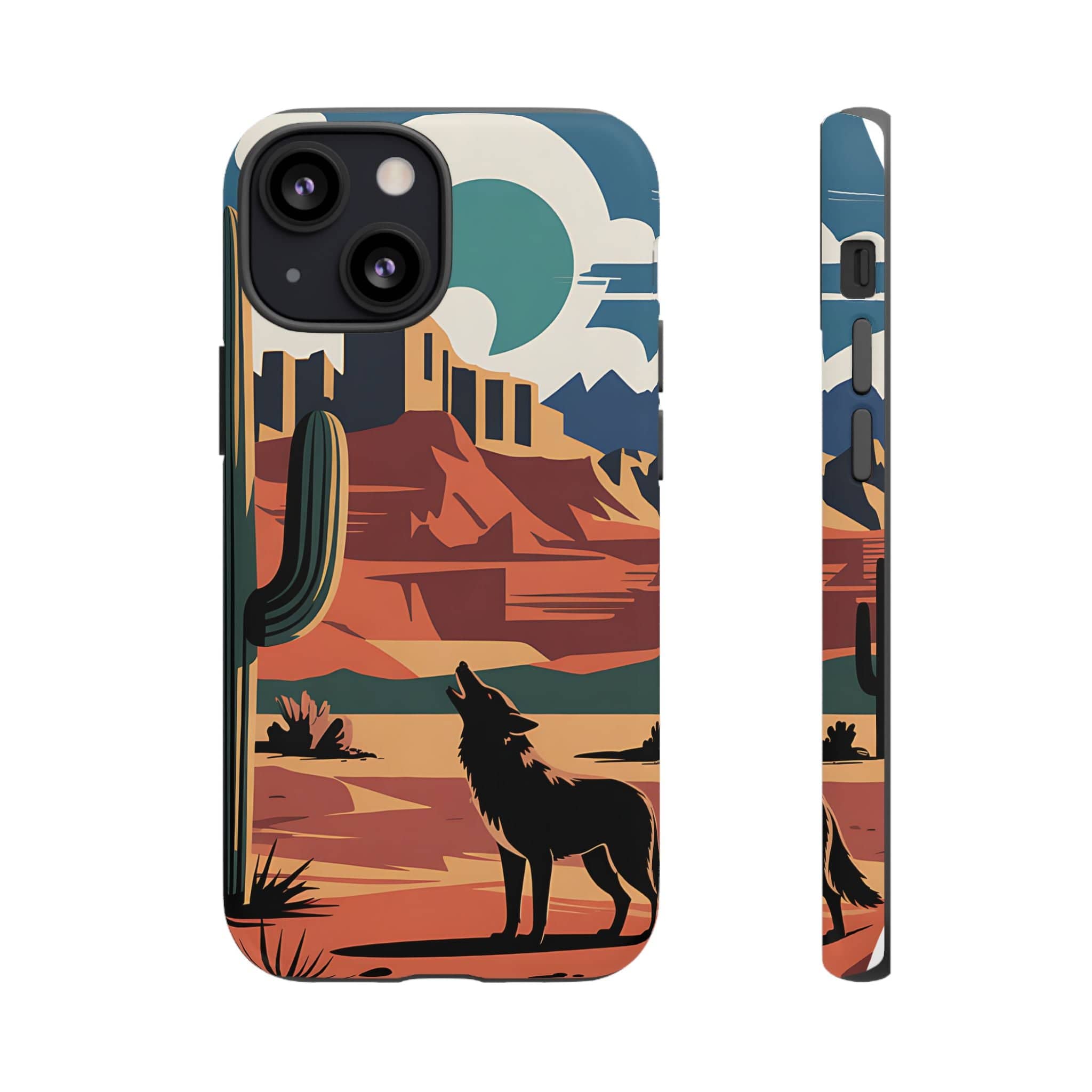Mountain and Wolf -Phone Case