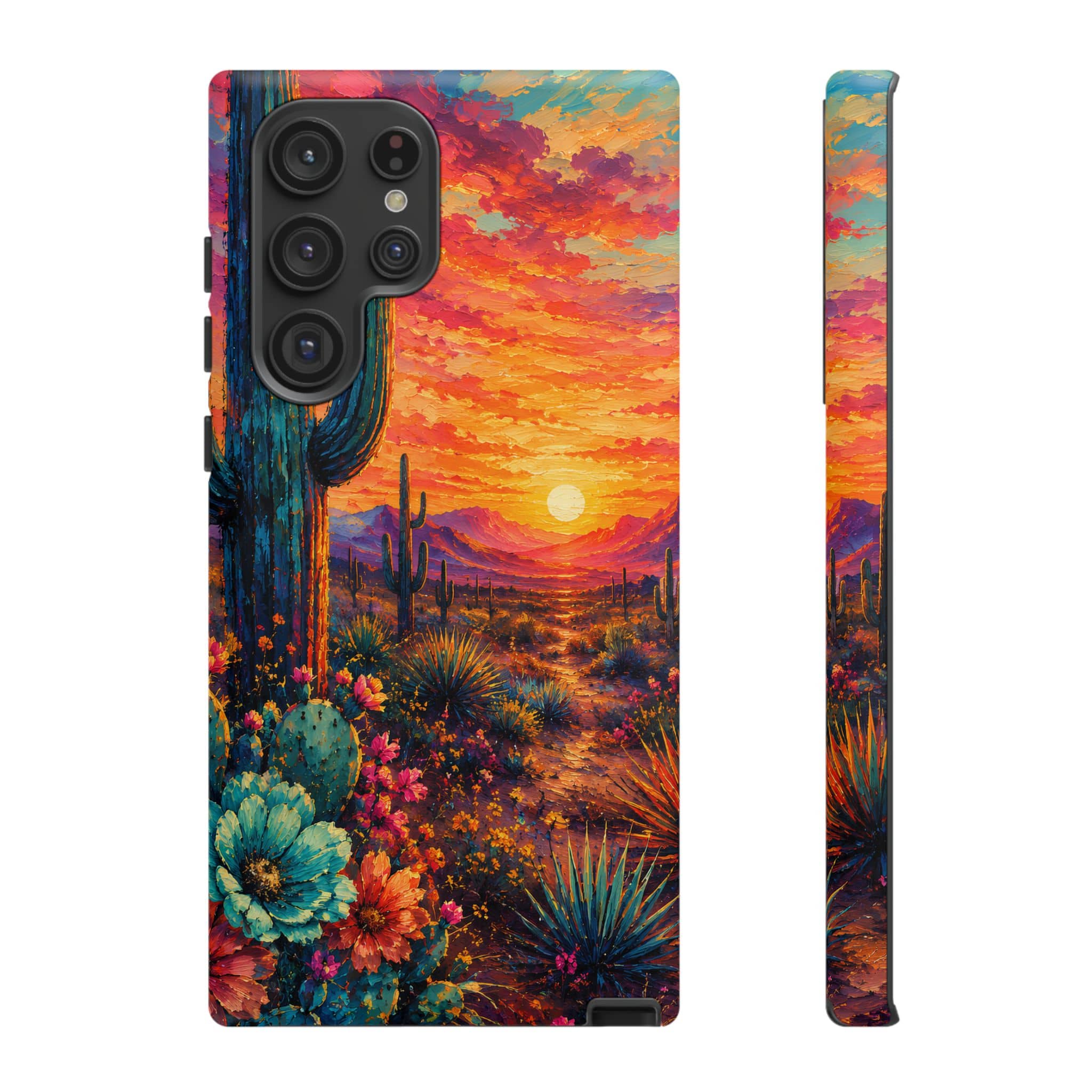 Desert Sunset Bloom Western Phone Case