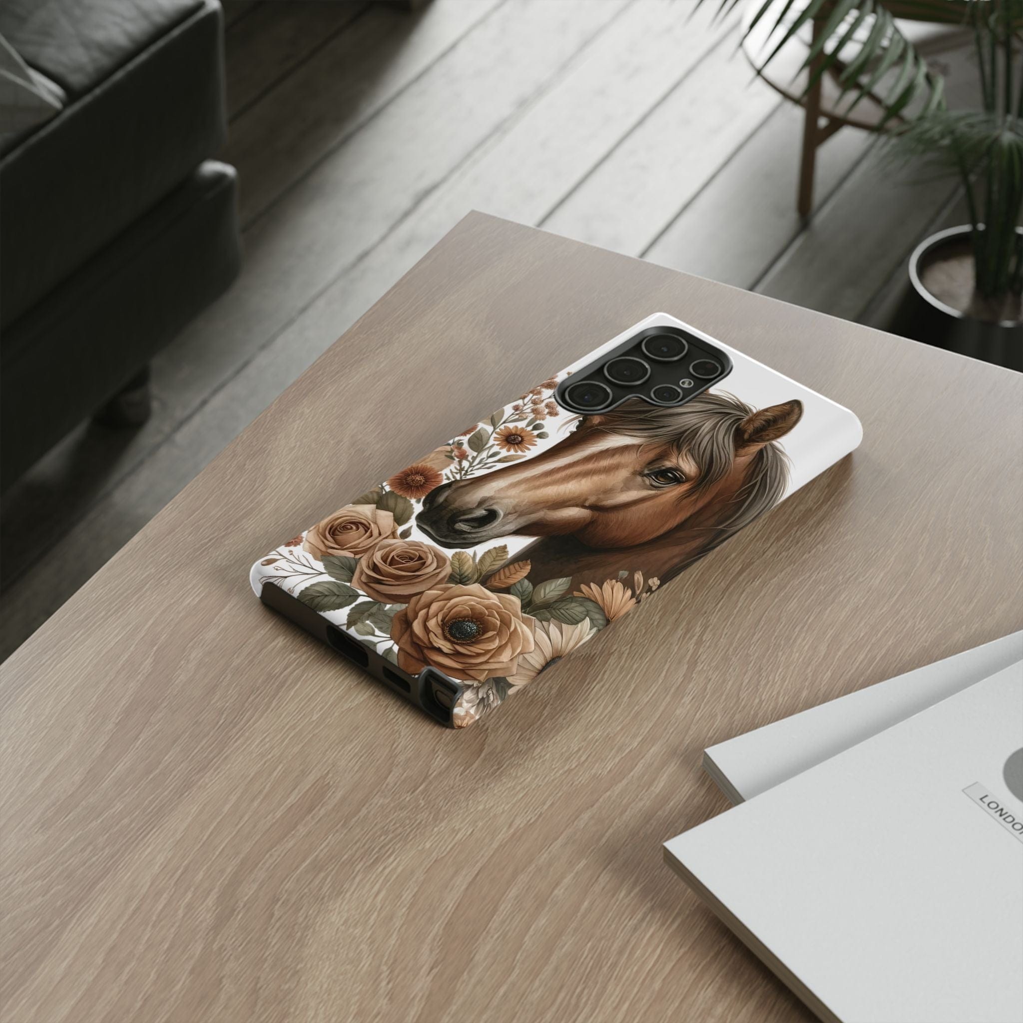 Painted Horse & Roses – Phone Case