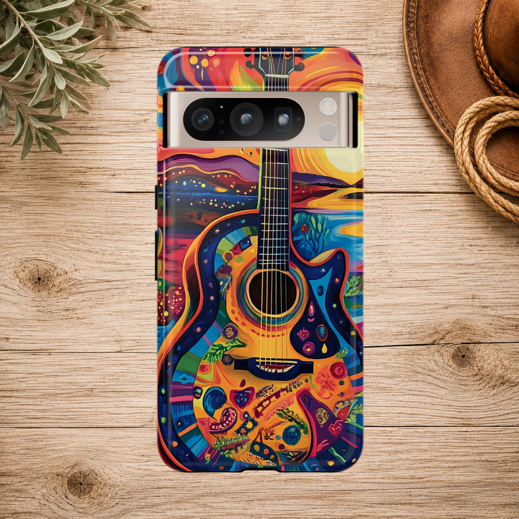 Psychedelic Sunset Guitar Phone Case