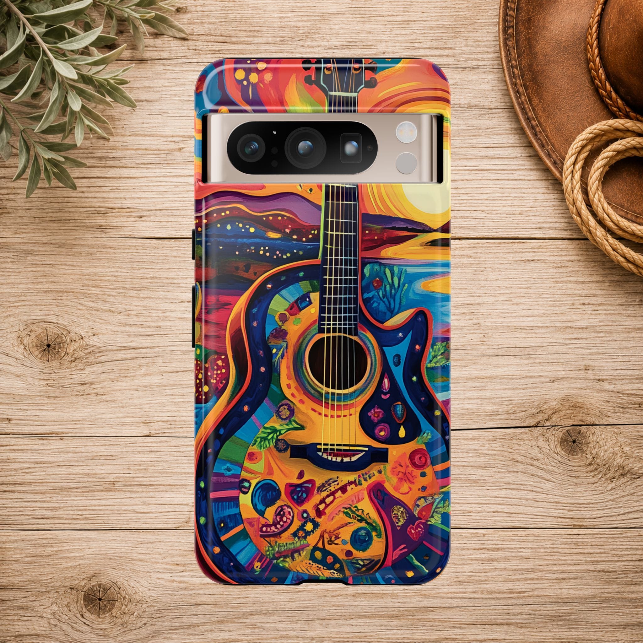 Psychedelic Sunset Guitar Phone Case