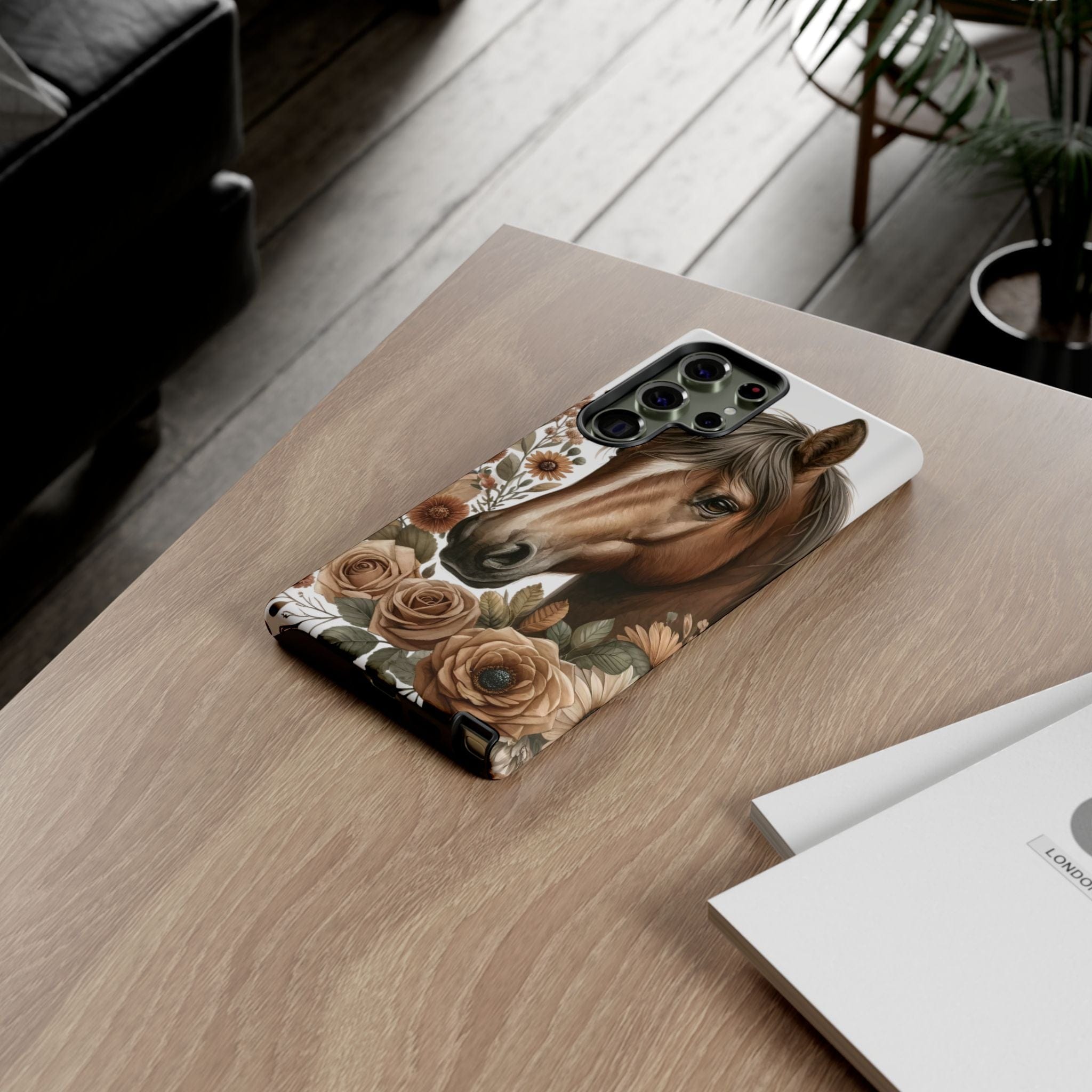 Painted Horse & Roses – Phone Case