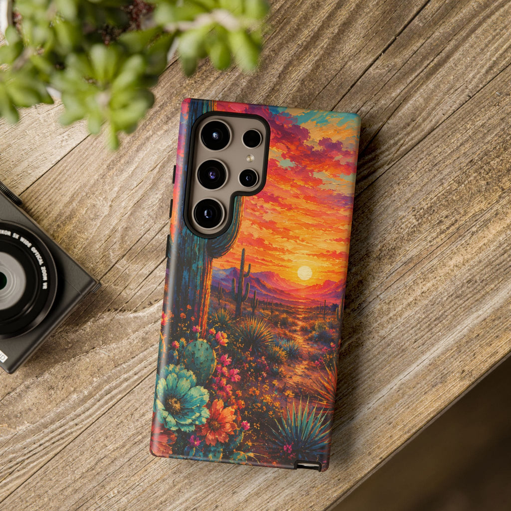 Desert Sunset Bloom Western Phone Case