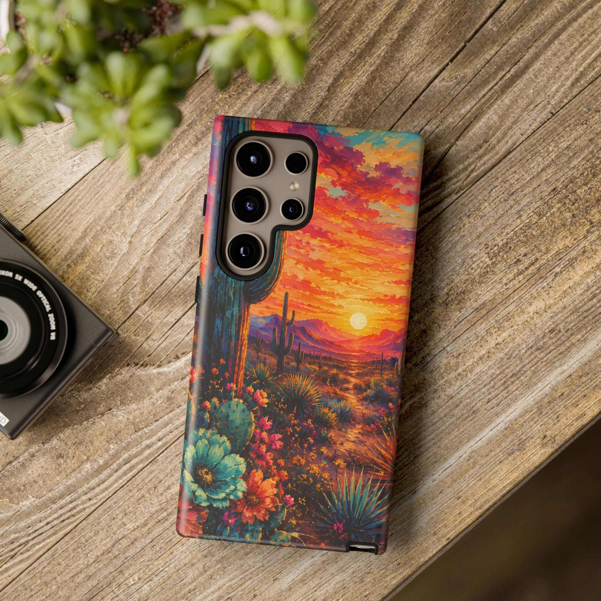 Desert Sunset Bloom Western Phone Case