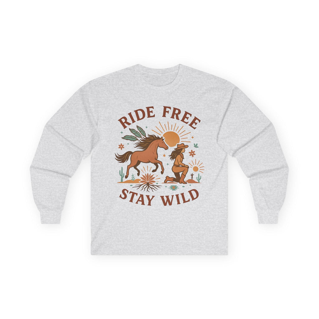 Ride Free Stay Wild Boho Style-Long Sleeve T-Shirt