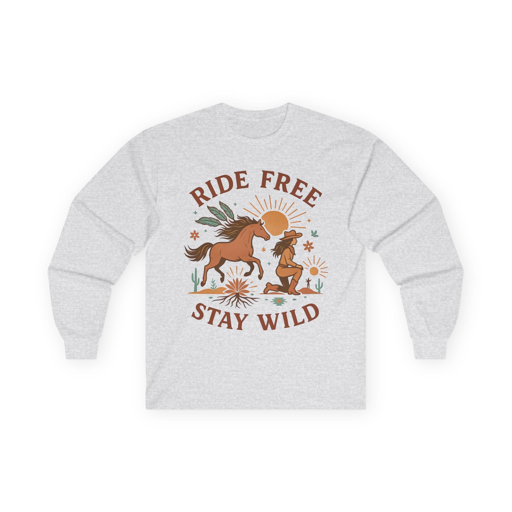Ride Free Stay Wild Boho Style-Long Sleeve T-Shirt