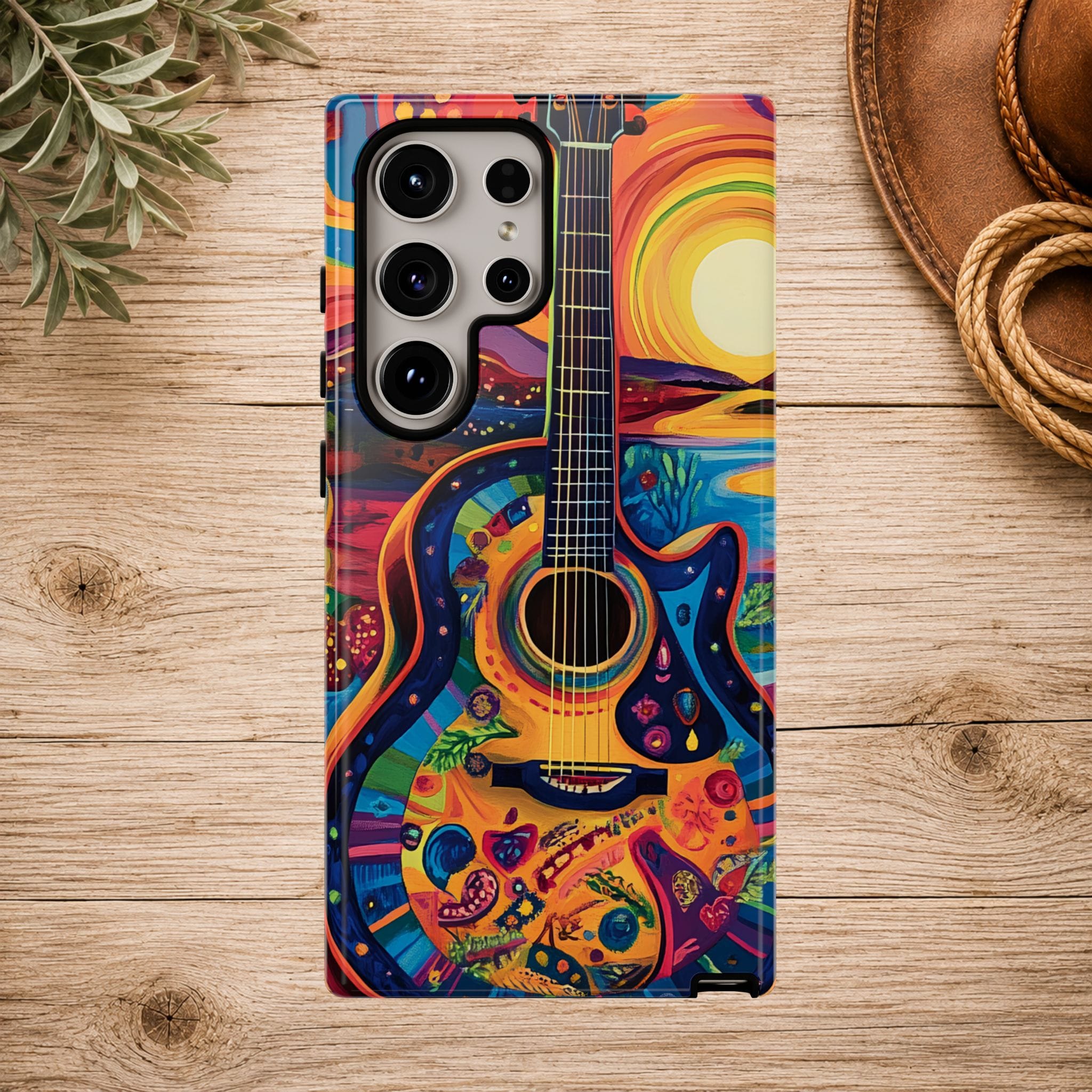 Psychedelic Sunset Guitar Phone Case