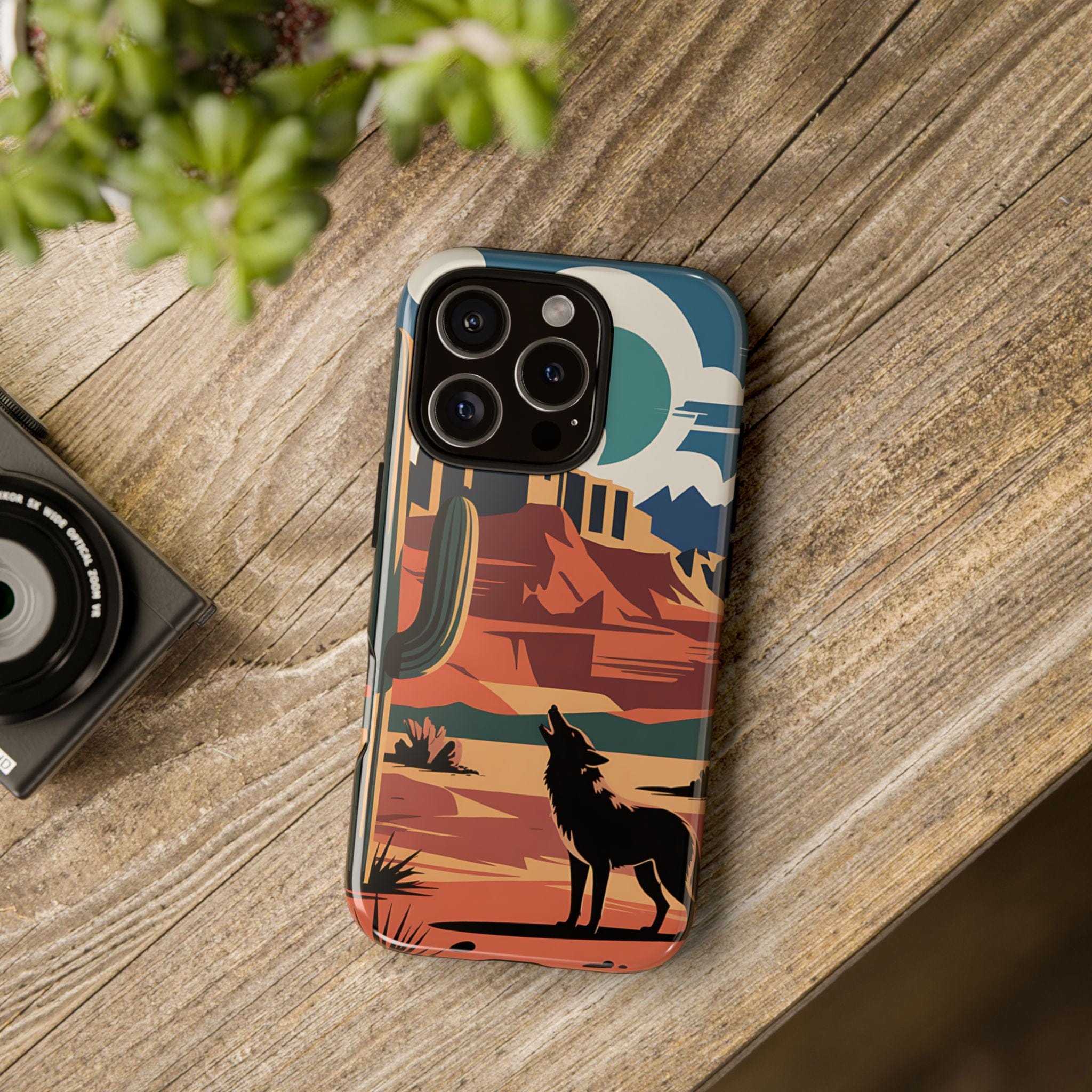 Mountain and Wolf -Phone Case