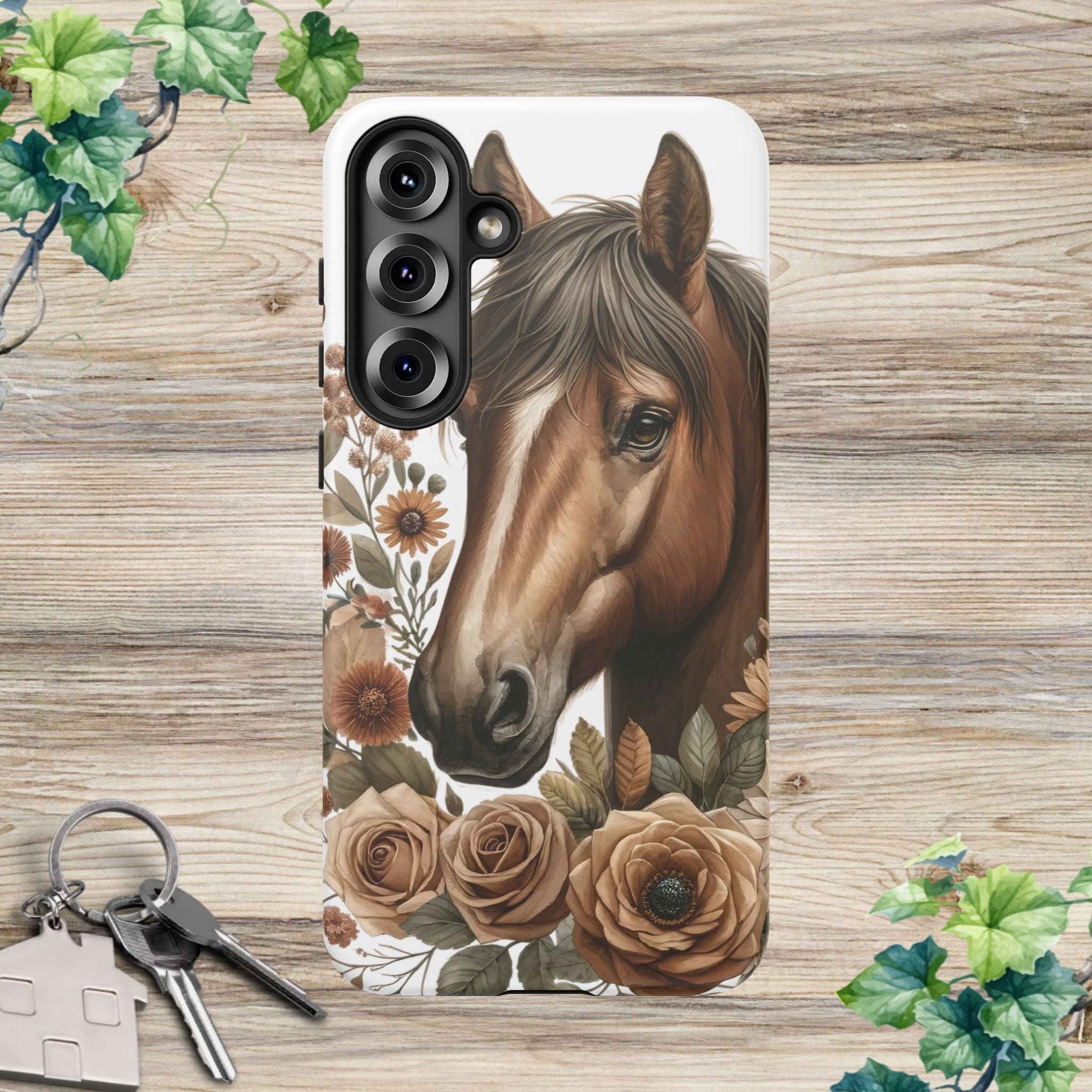 Painted Horse & Roses – Phone Case