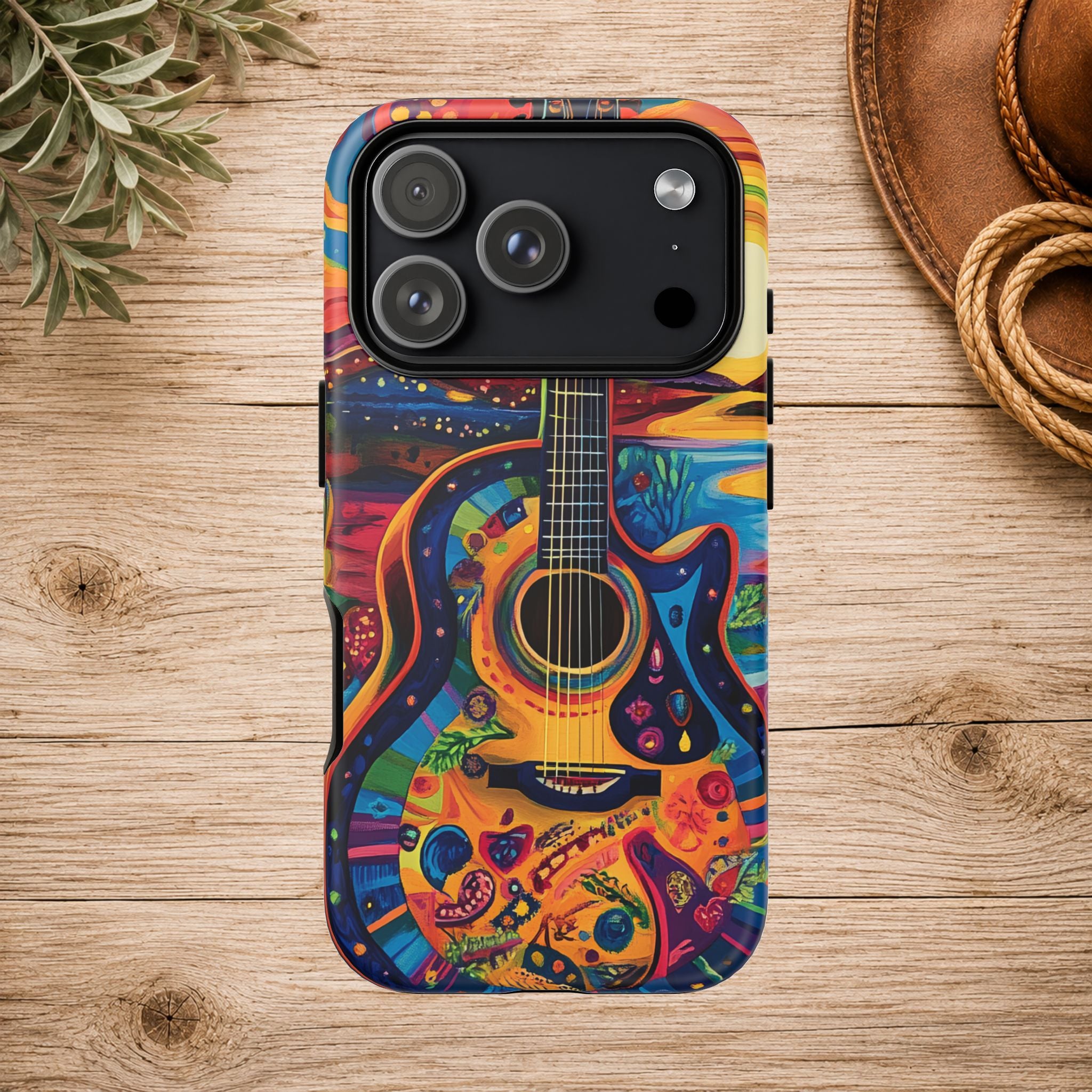 Psychedelic Sunset Guitar Phone Case