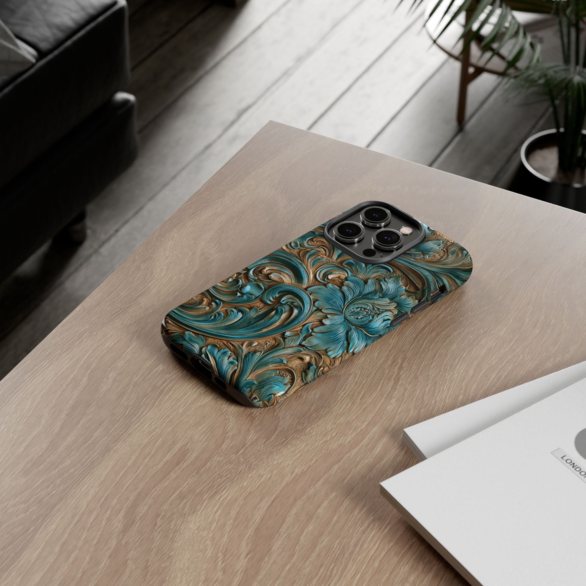 Turquoise  Western Tough Phone Case