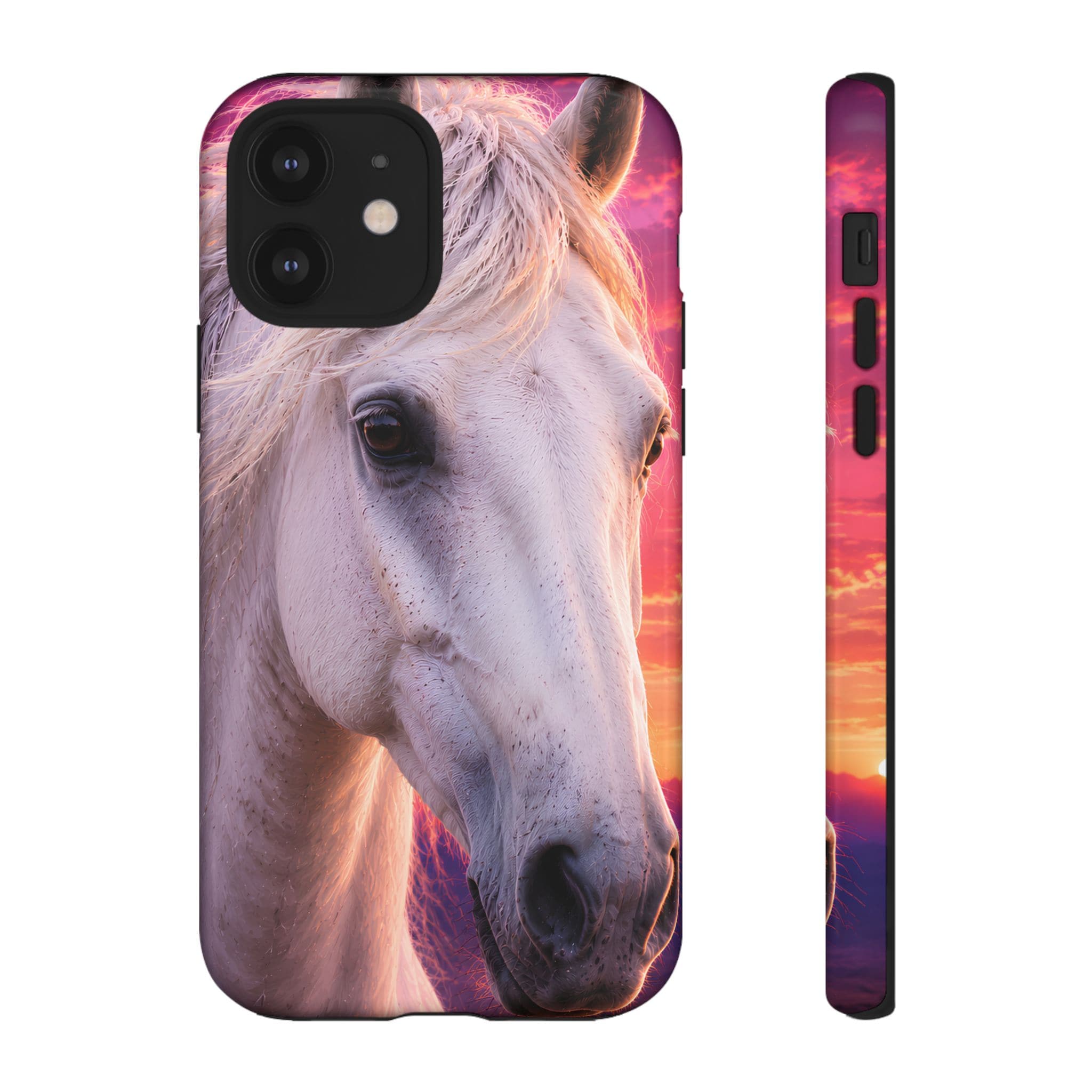 White Horse Sunset Phone Case