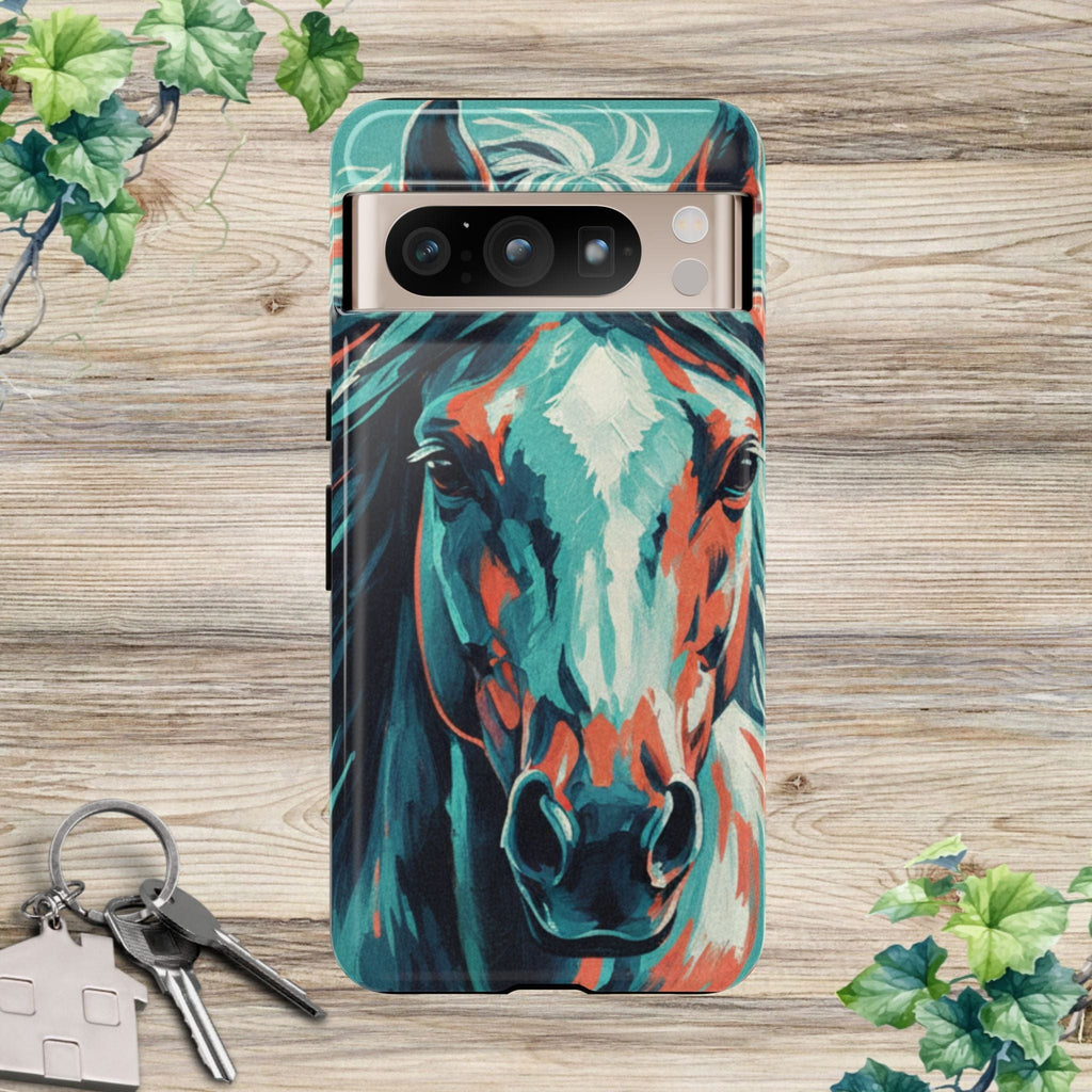 Colorful Horse Head – Turquoise