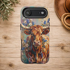 Texas Bluebonnet Longhorn Phone Case