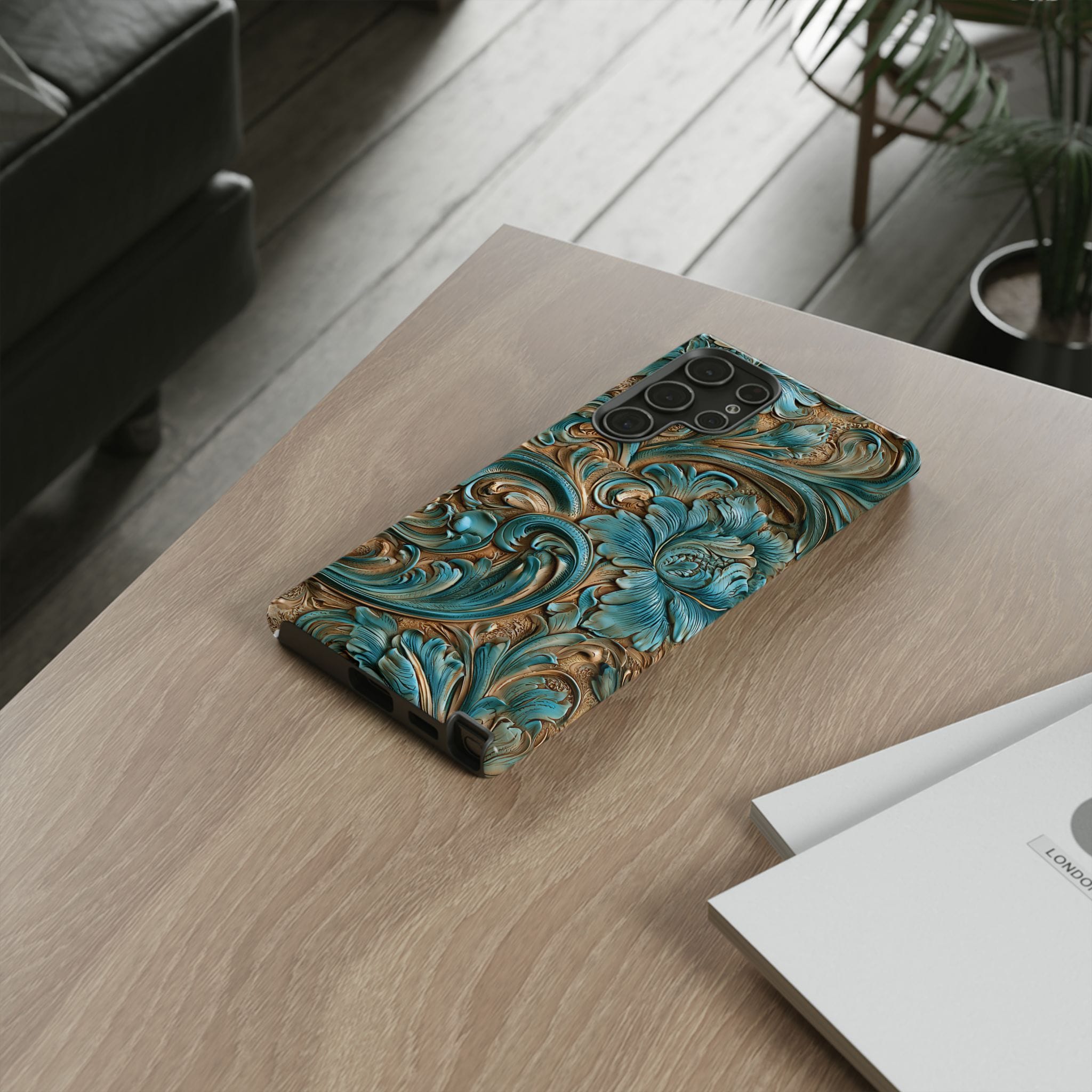 Turquoise  Western Tough Phone Case