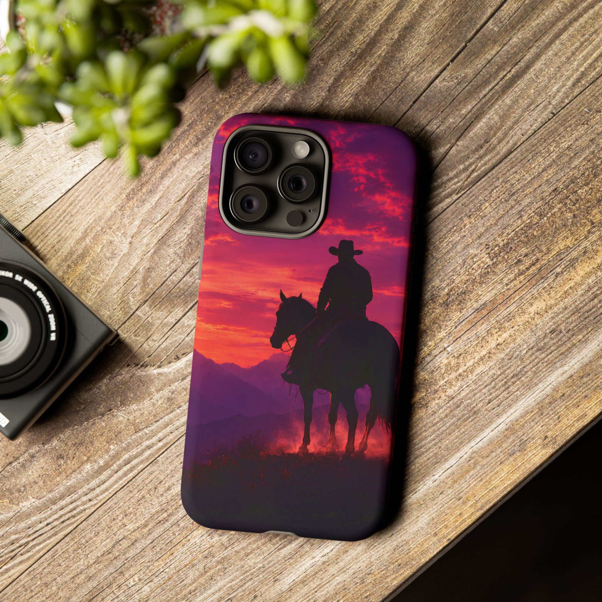 Cowboy Sunset Horseback Phone Case