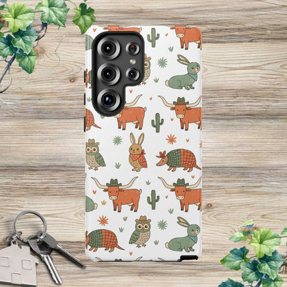 Cute Armadillo, Longhorn, Owl & Bunny Pattern-Phone Case