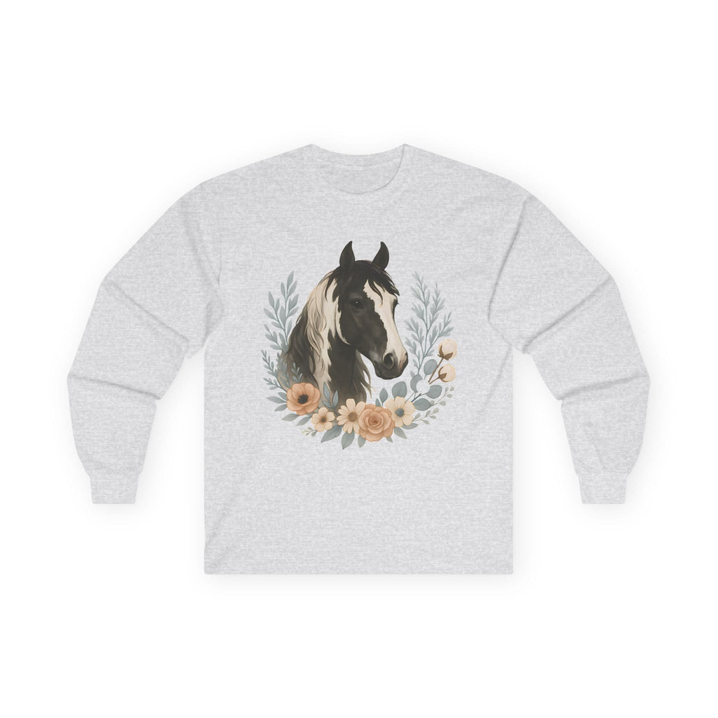 Equine Floral Long Sleeve Tee