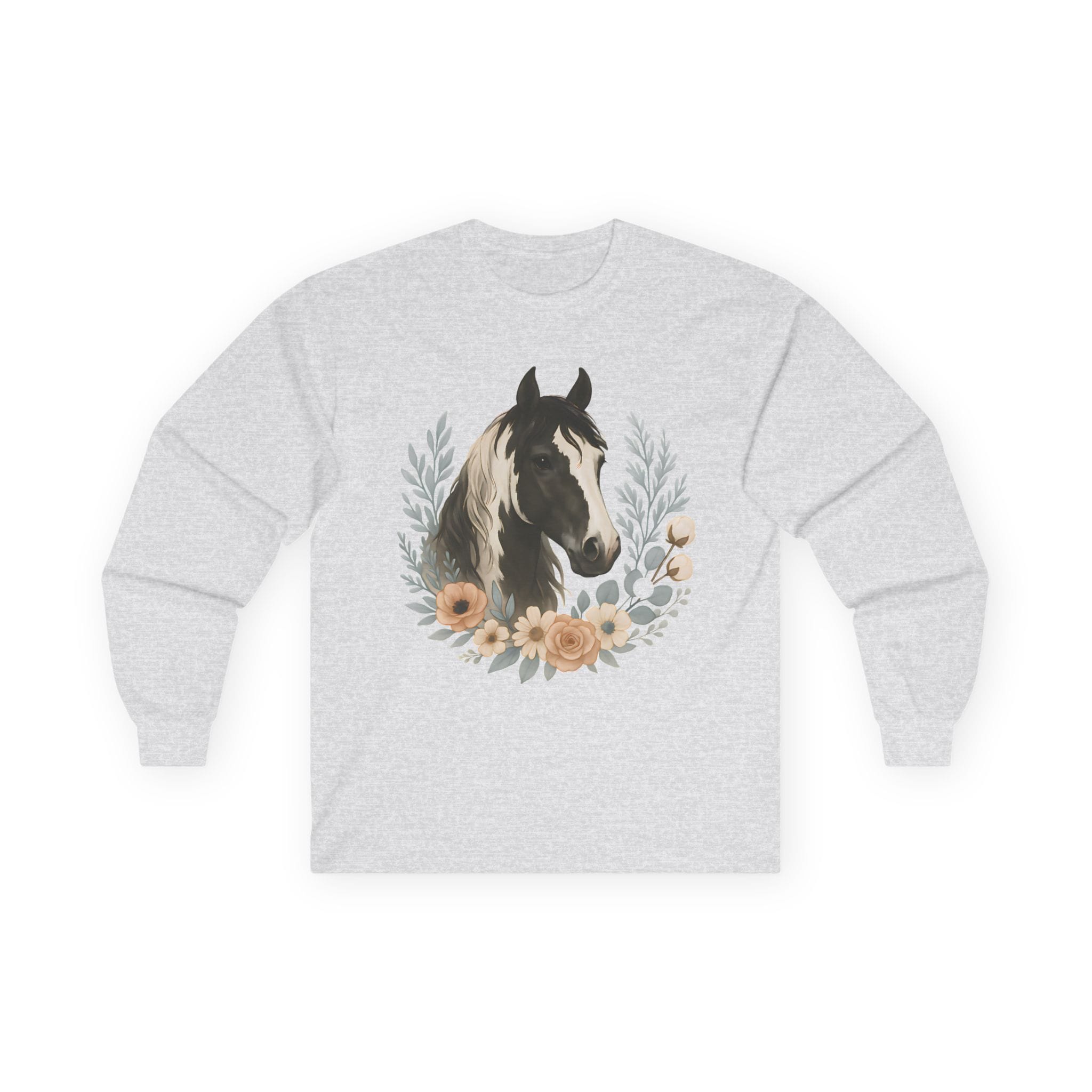 Equine Floral Long Sleeve Tee