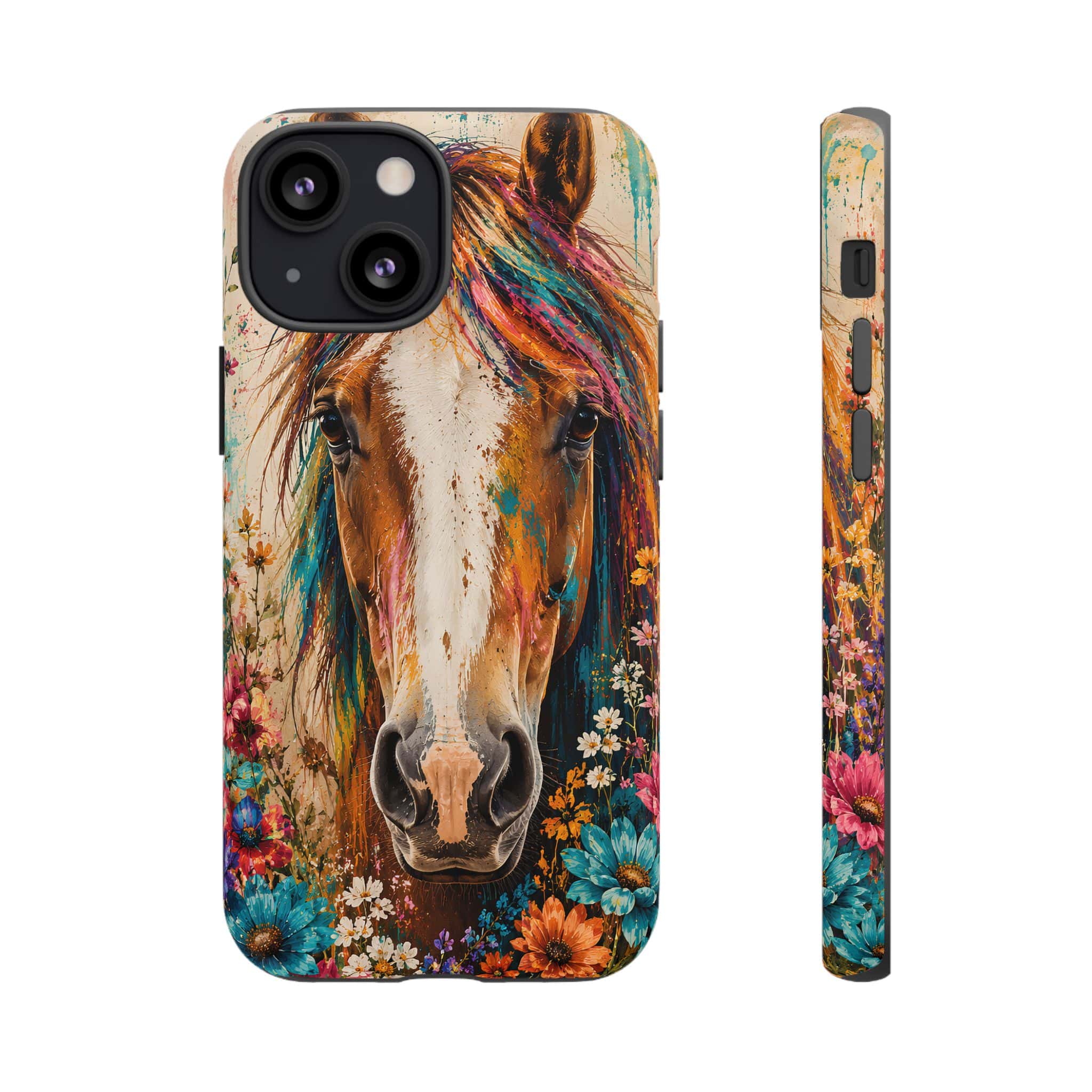 Boho Wildflower Horse Phone Case