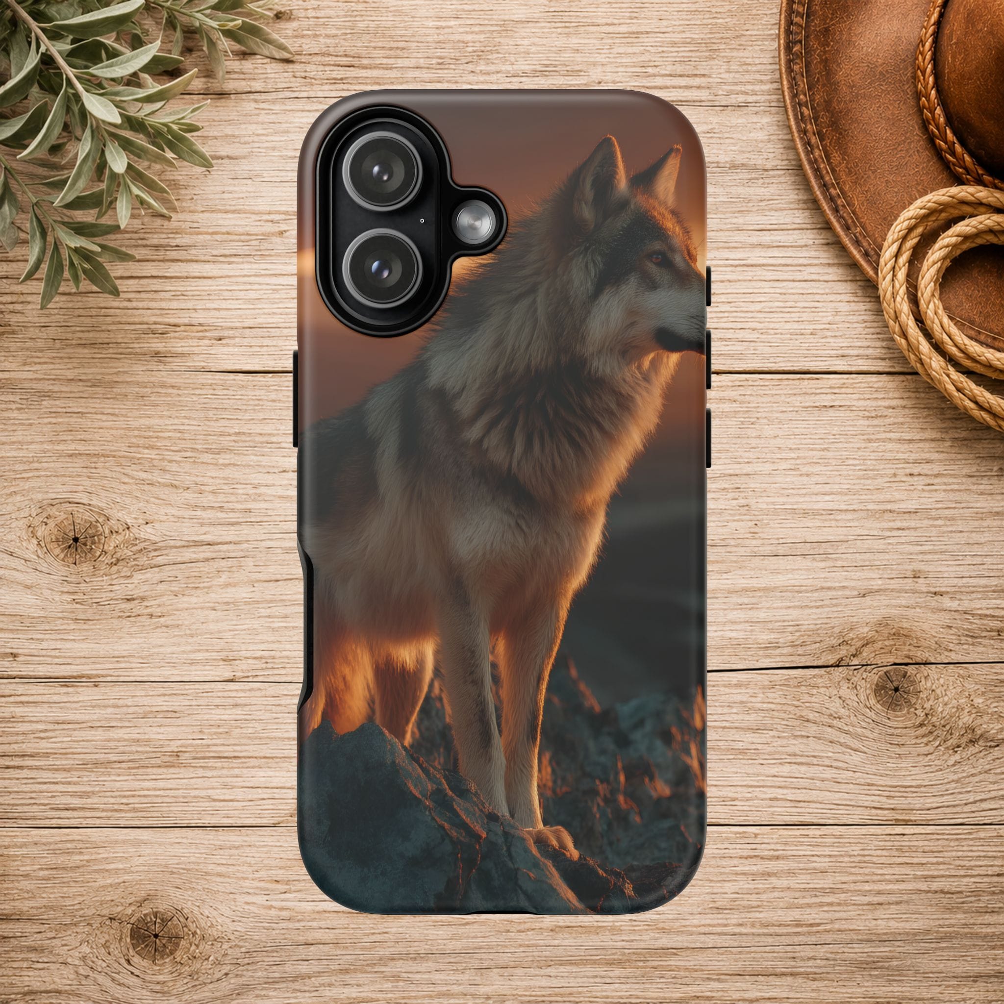 Wolf Sunset Phone Case
