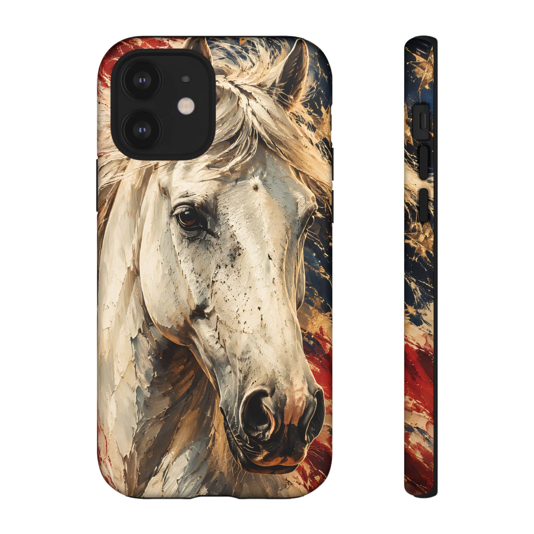Patriotic White Horse Phone Case