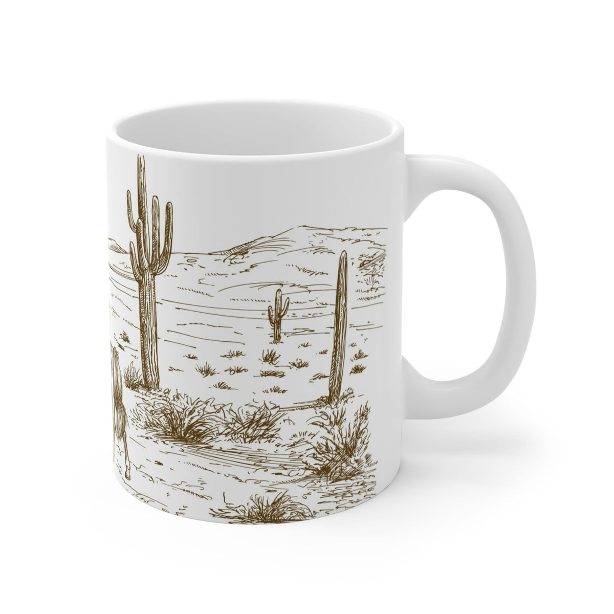 Cowboy Trail Sketch Coffee Mug