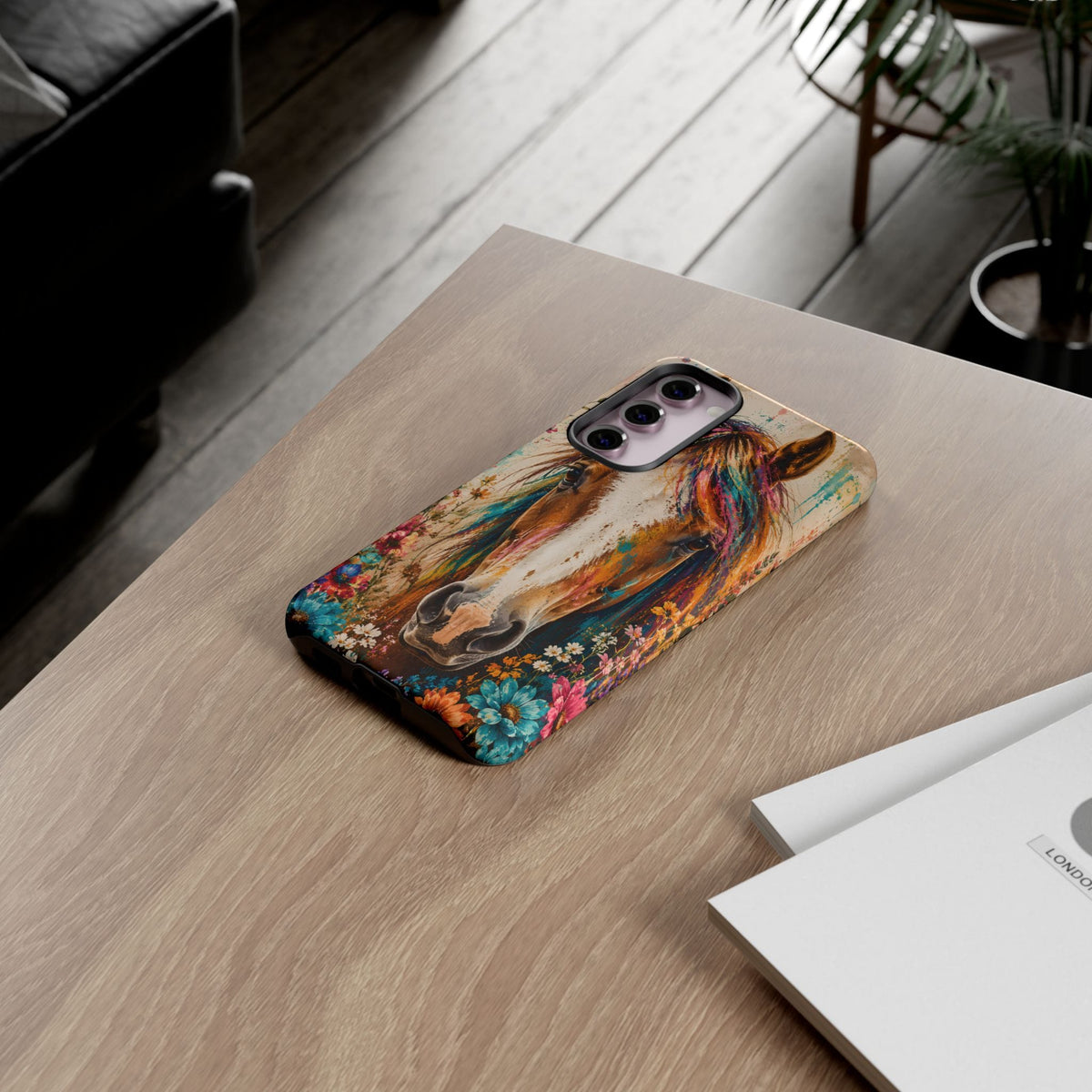 Boho Wildflower Horse Phone Case