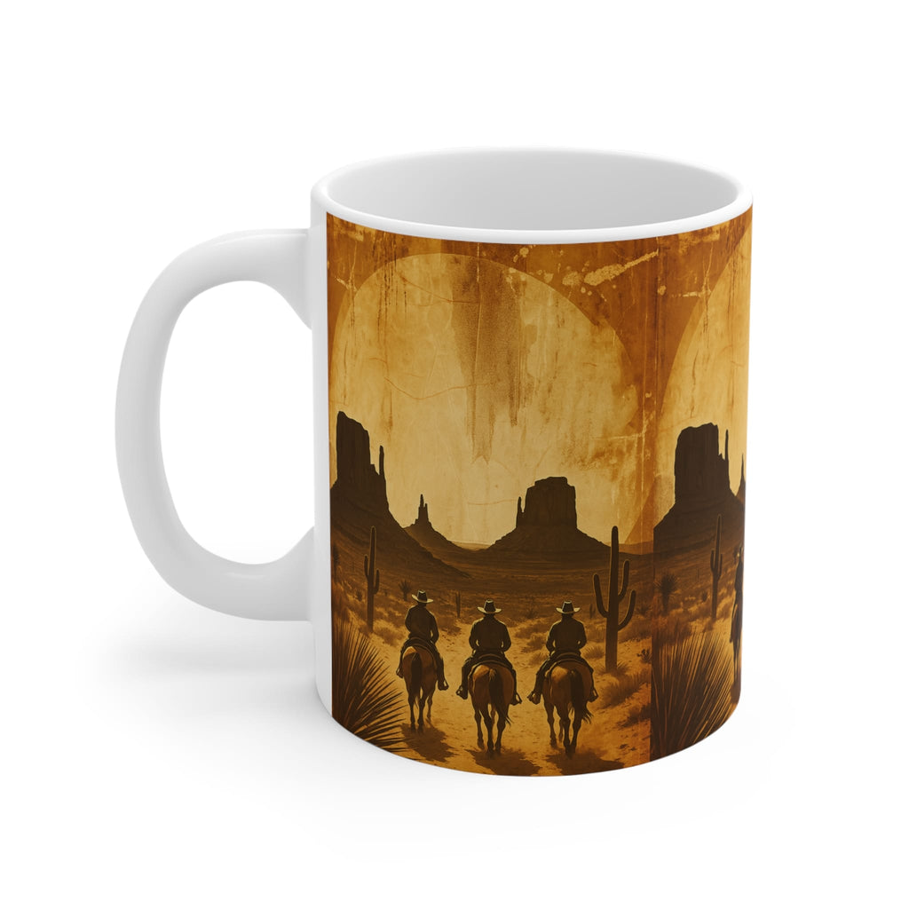 Three Cowboys Desert Sunset Coffee Mug