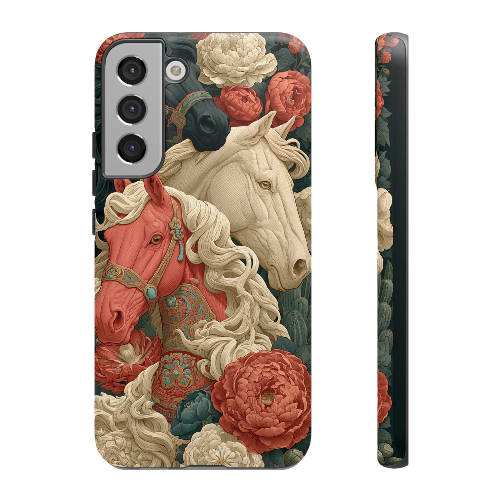 Floral Western Horses Phone Case