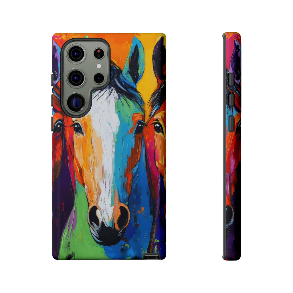 Colorful Horses Head - Phone Case