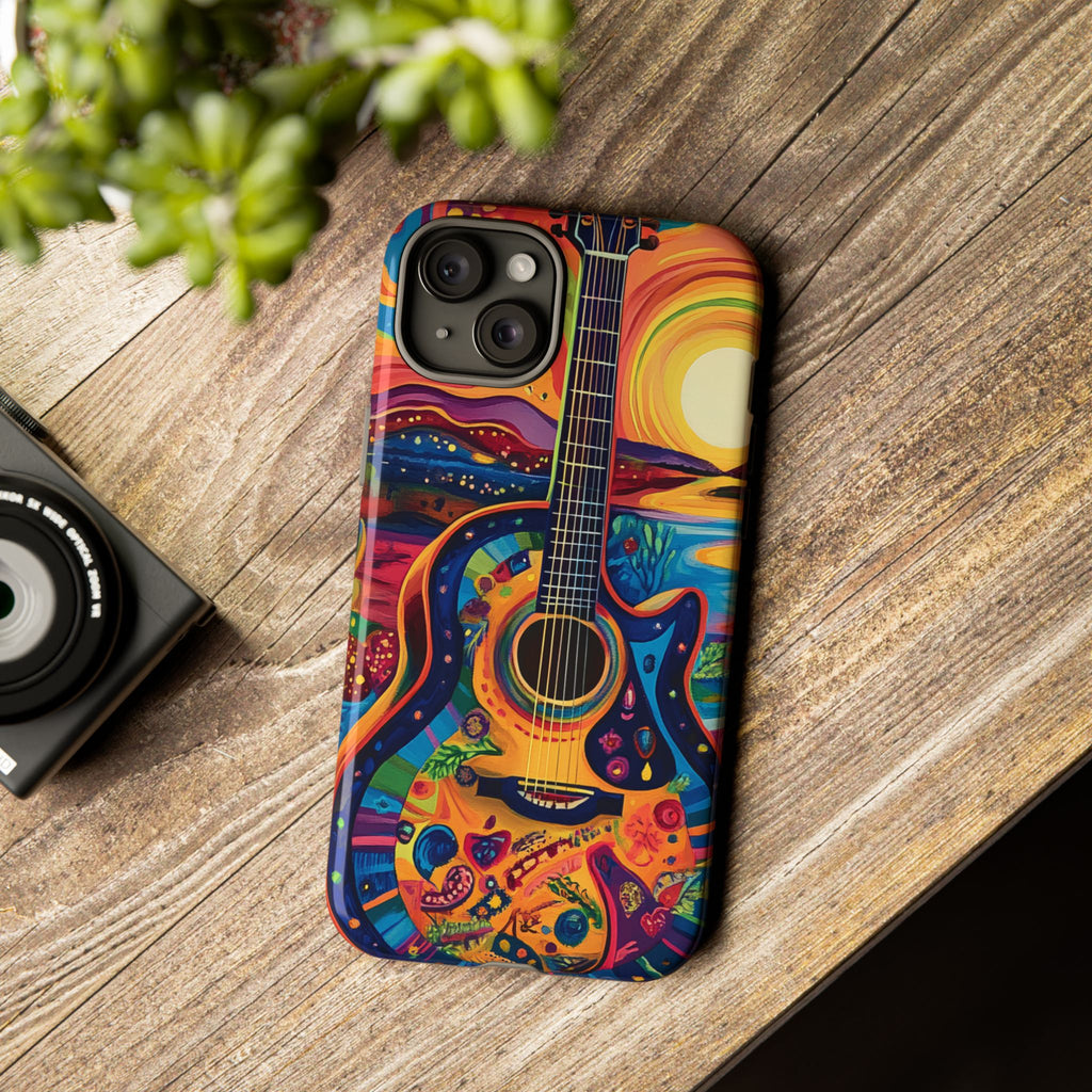 Psychedelic Sunset Guitar Phone Case