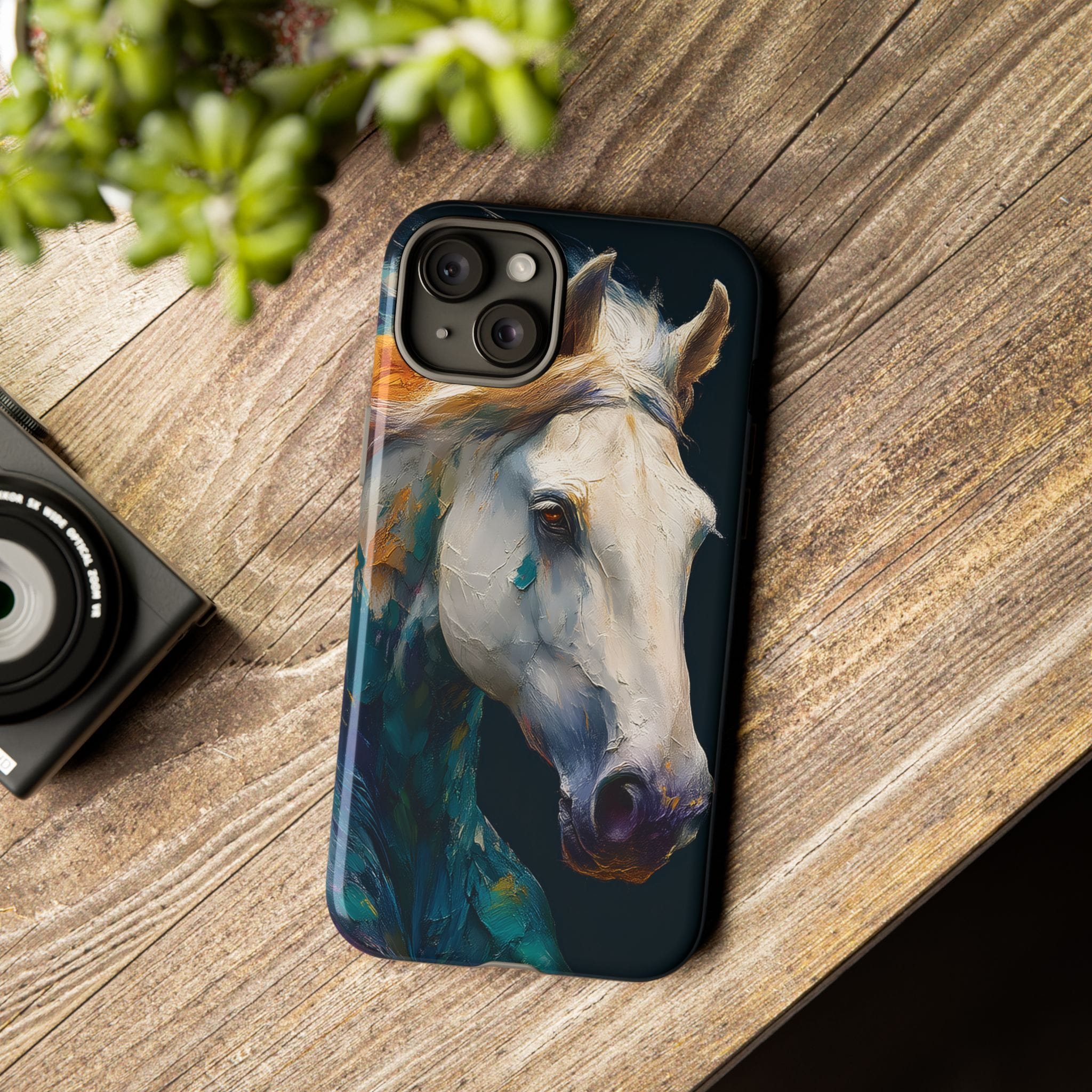 White Horse Art Phone Case
