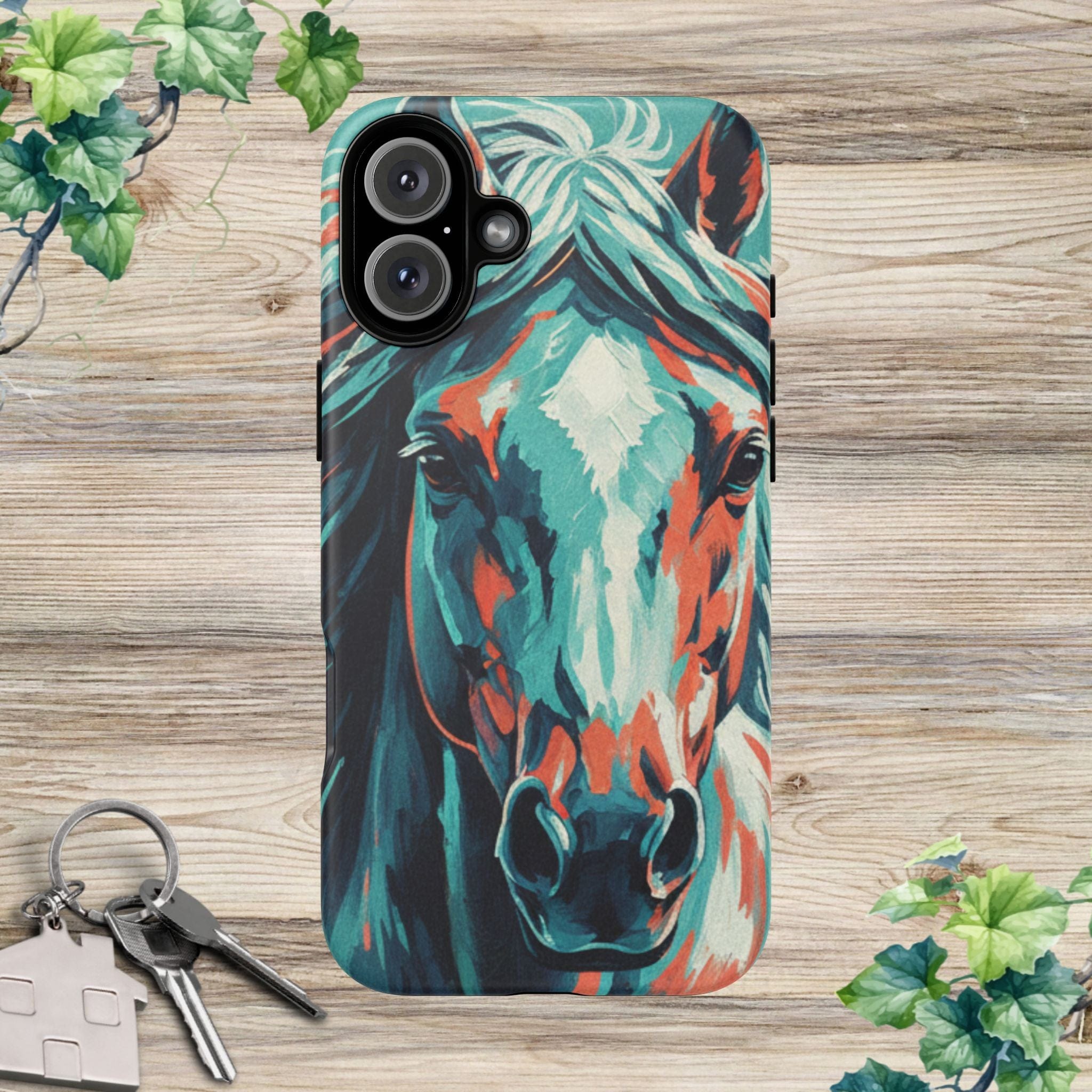 Colorful Horse Head – Turquoise