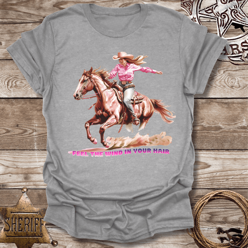 Cowgirl Wind in Your Hair-T-Shirt