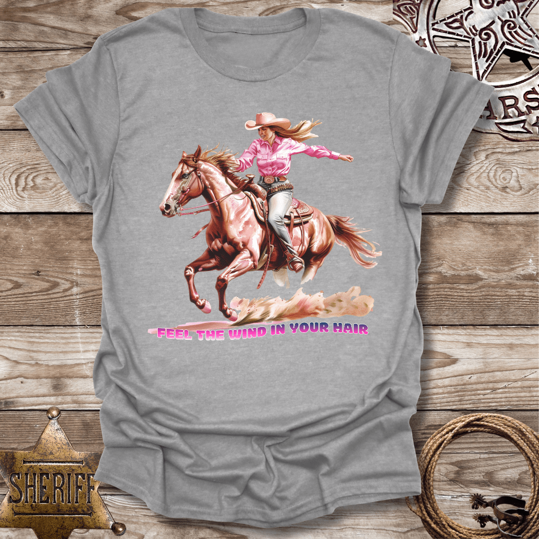 Cowgirl Wind in Your Hair-T-Shirt