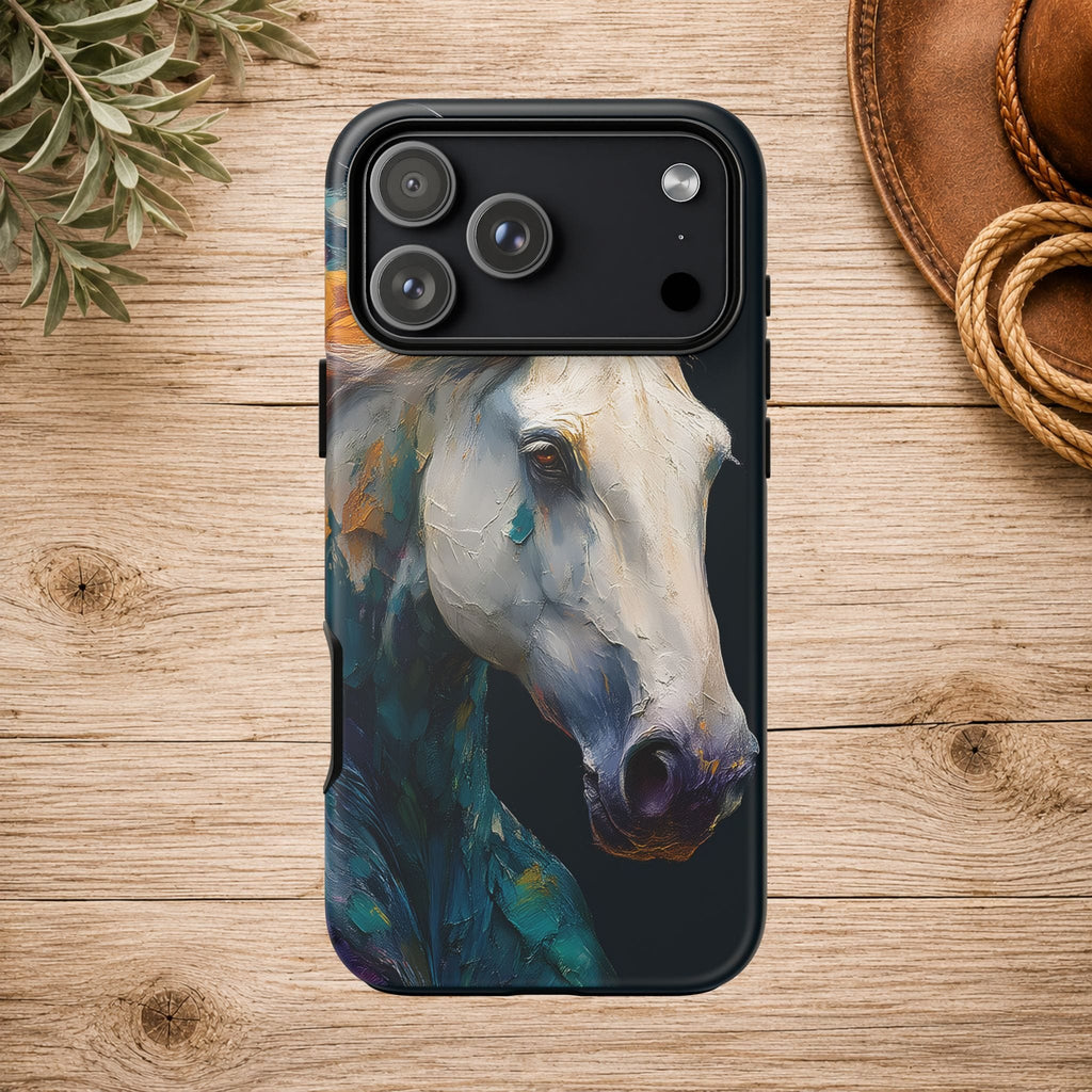 White Horse Art Phone Case