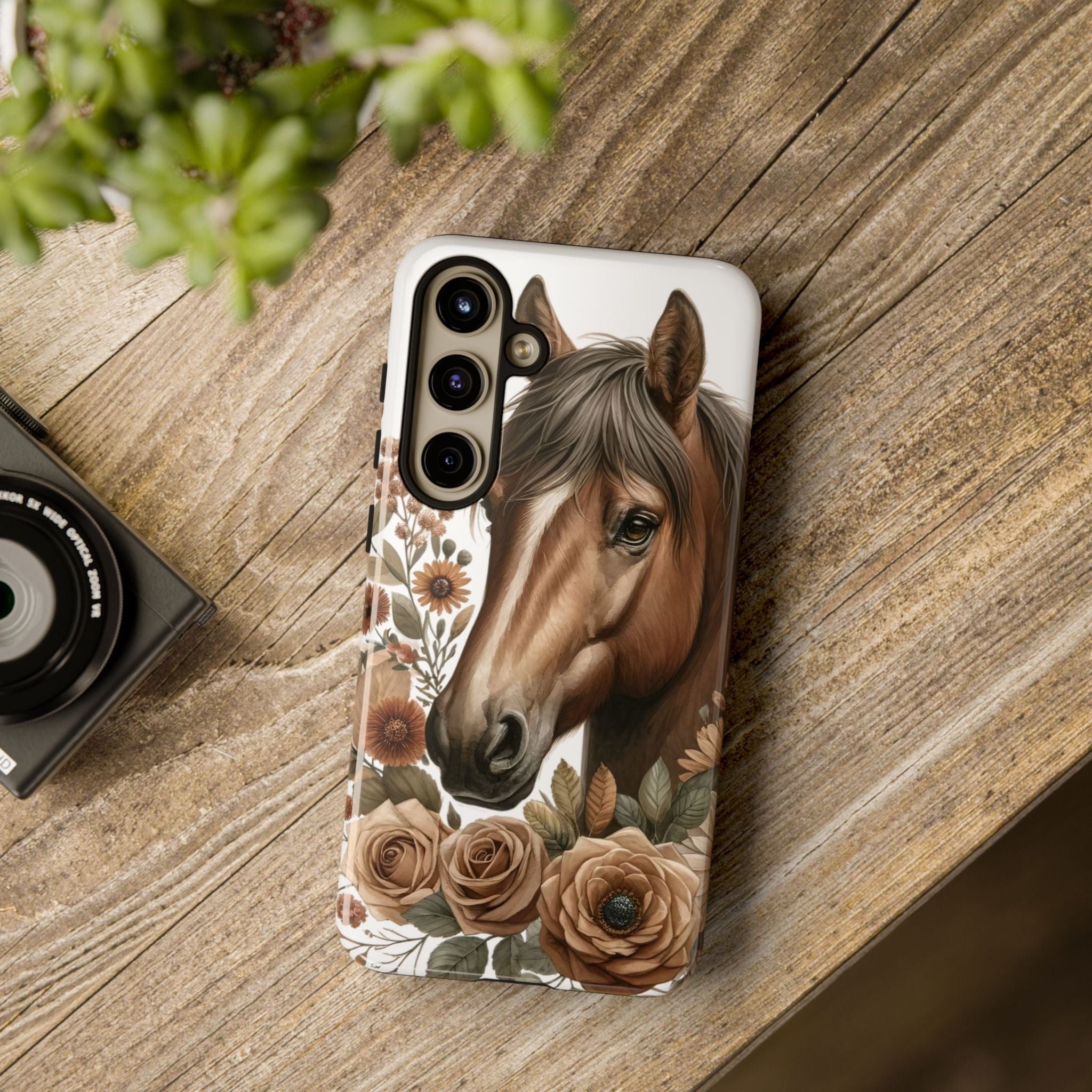 Painted Horse & Roses – Phone Case