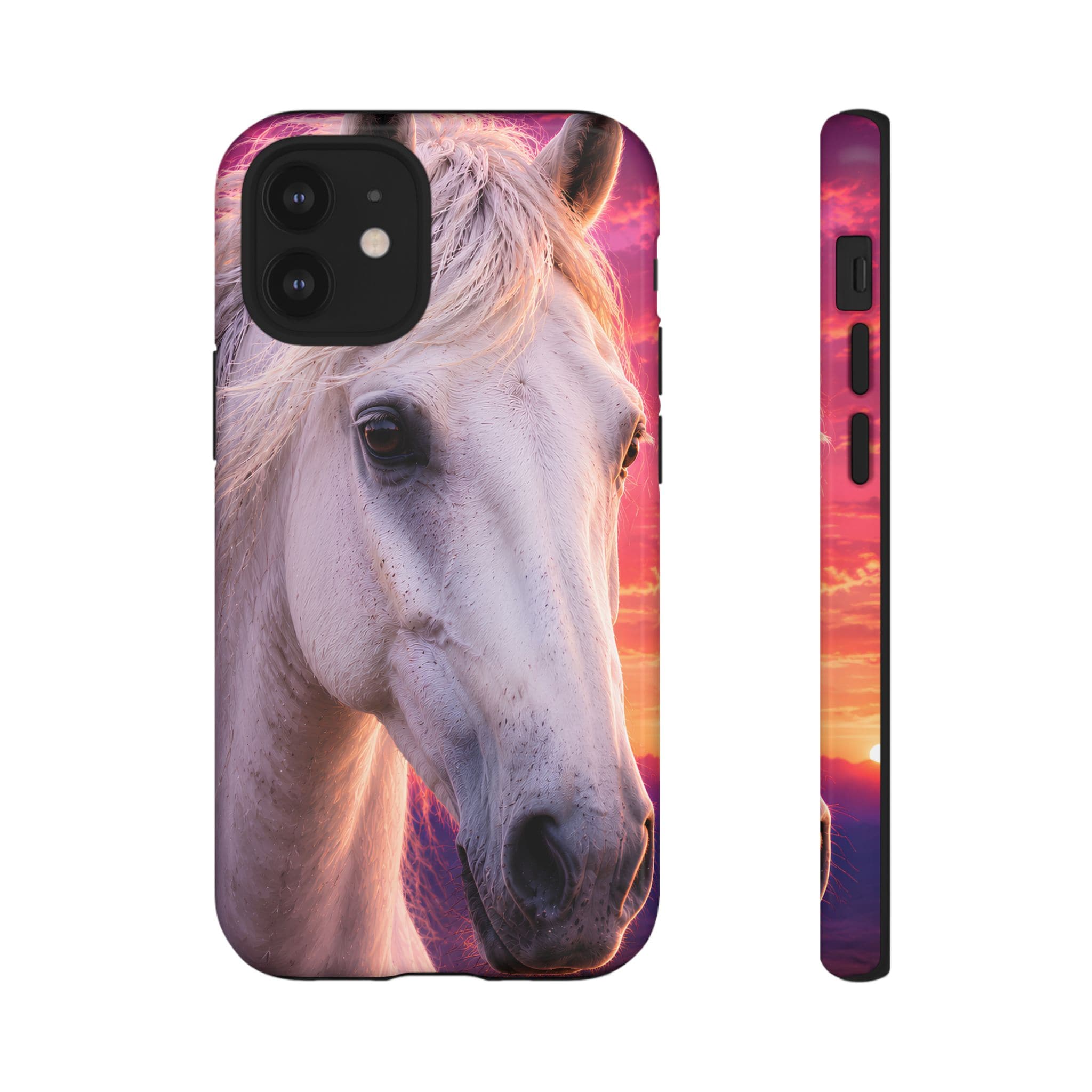 White Horse Sunset Phone Case