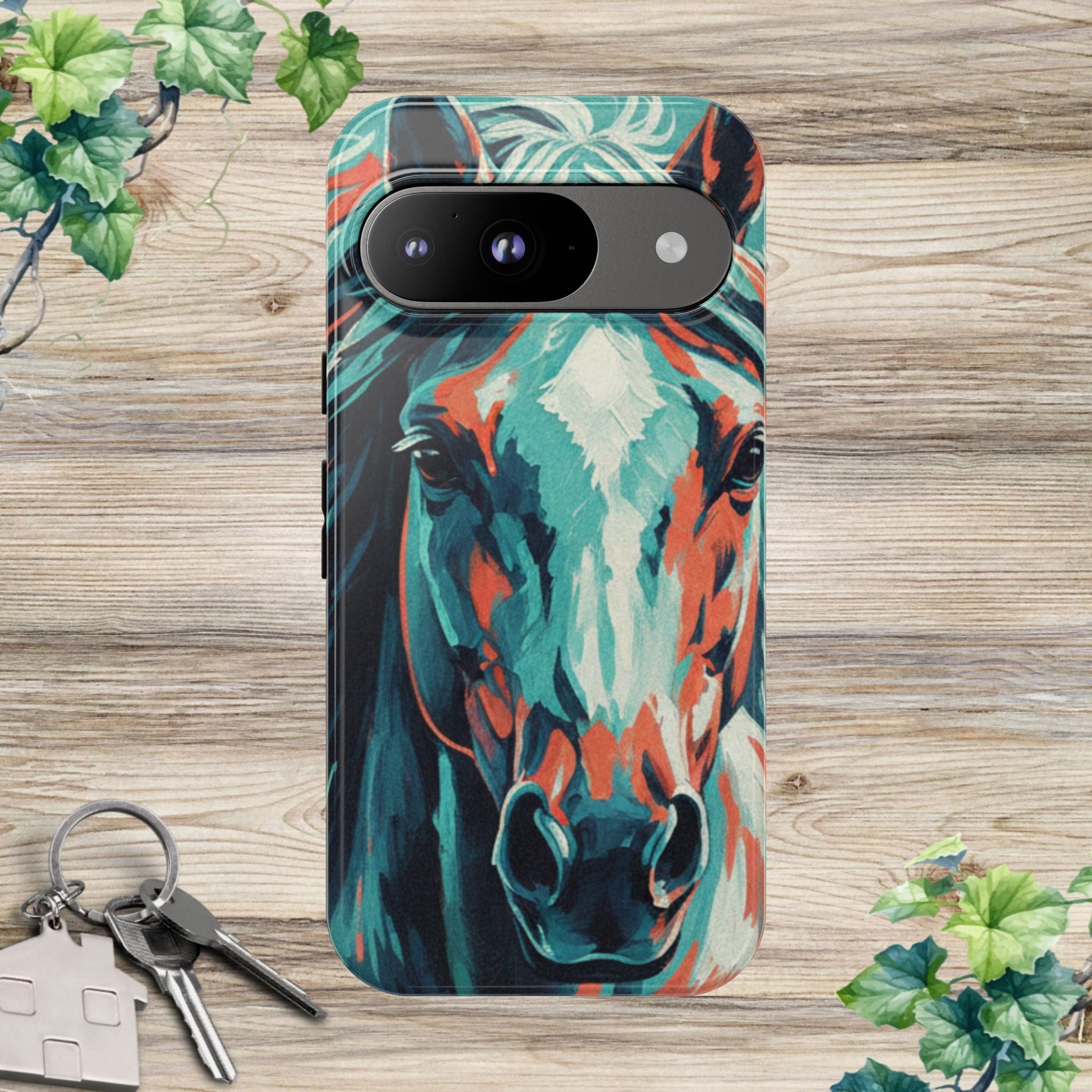 Colorful Horse Head – Turquoise