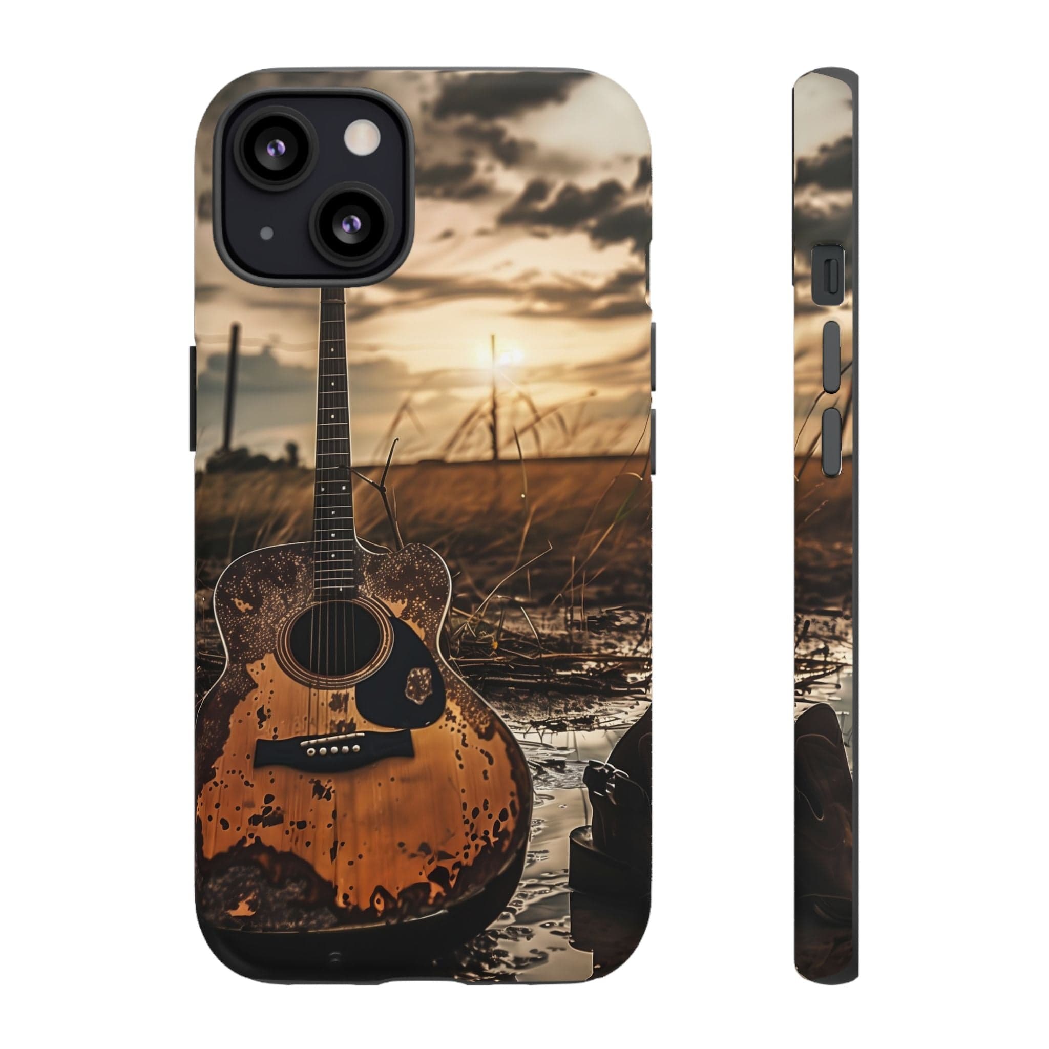 Guitar in a Wet Field -Phone Case
