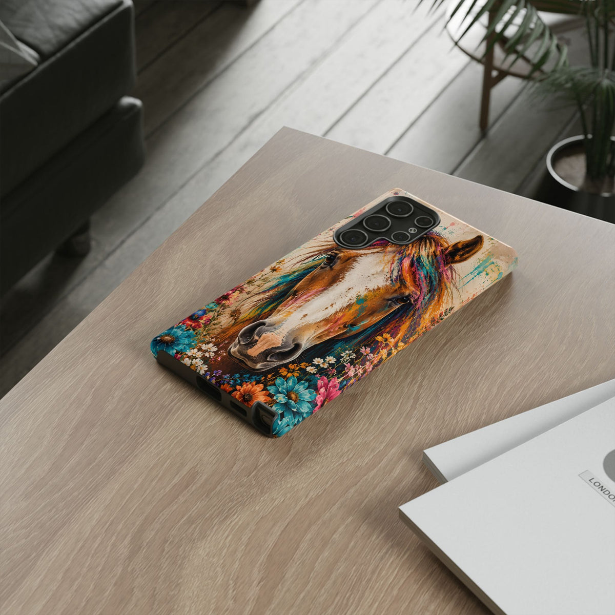 Boho Wildflower Horse Phone Case