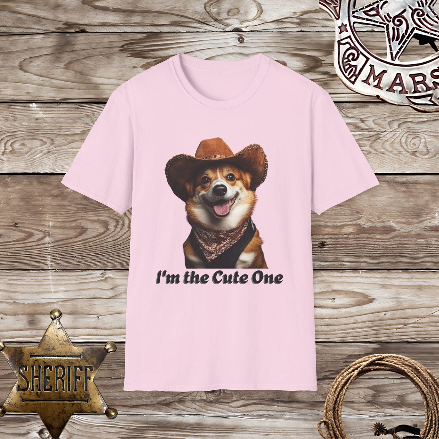 Softstyle Unisex T-Shirt: Corgi I'm the Cute one