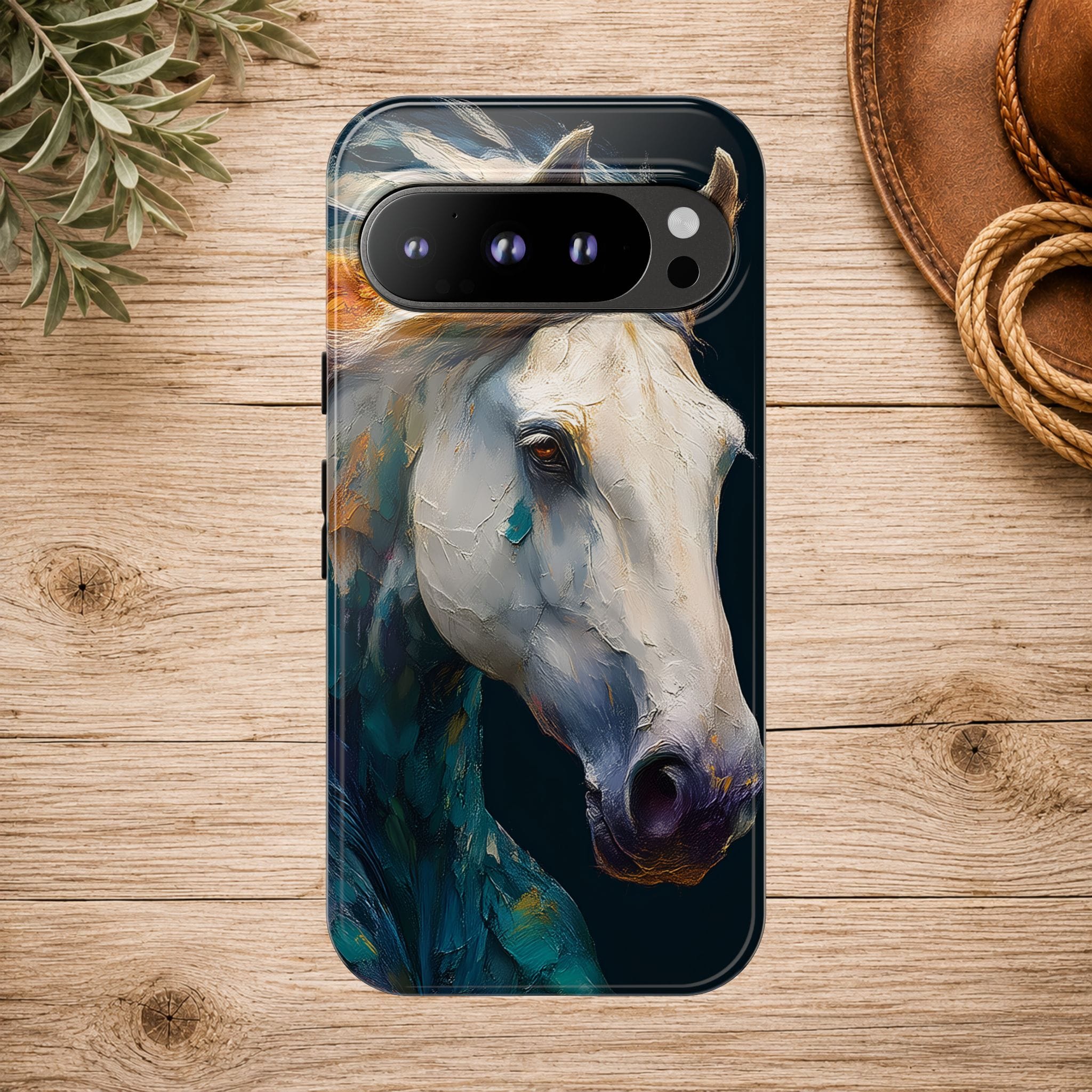 White Horse Art Phone Case