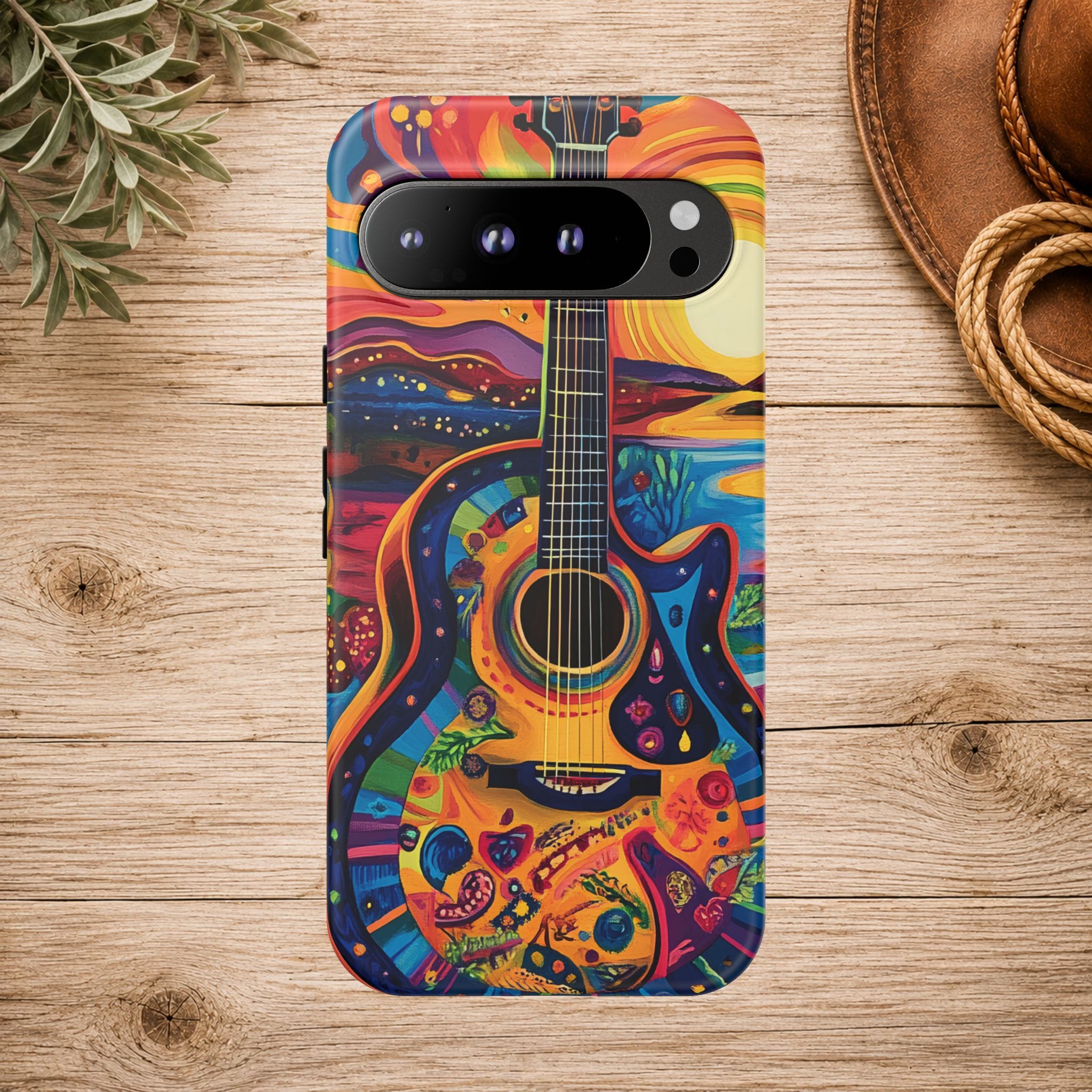 Psychedelic Sunset Guitar Phone Case