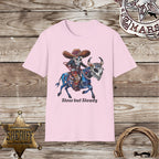 Skeleton Riding a Bull-T-Shirt