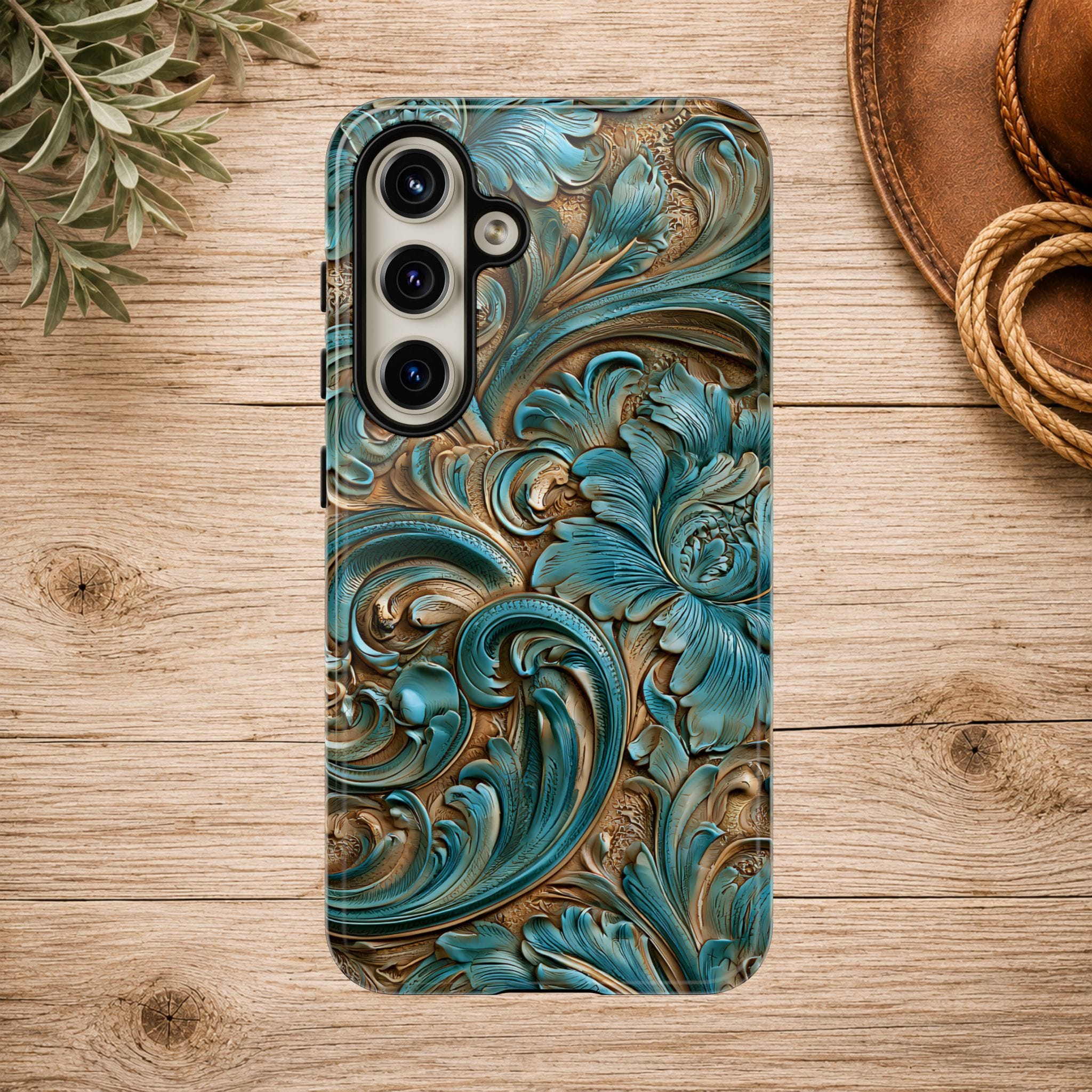 Turquoise  Western Tough Phone Case