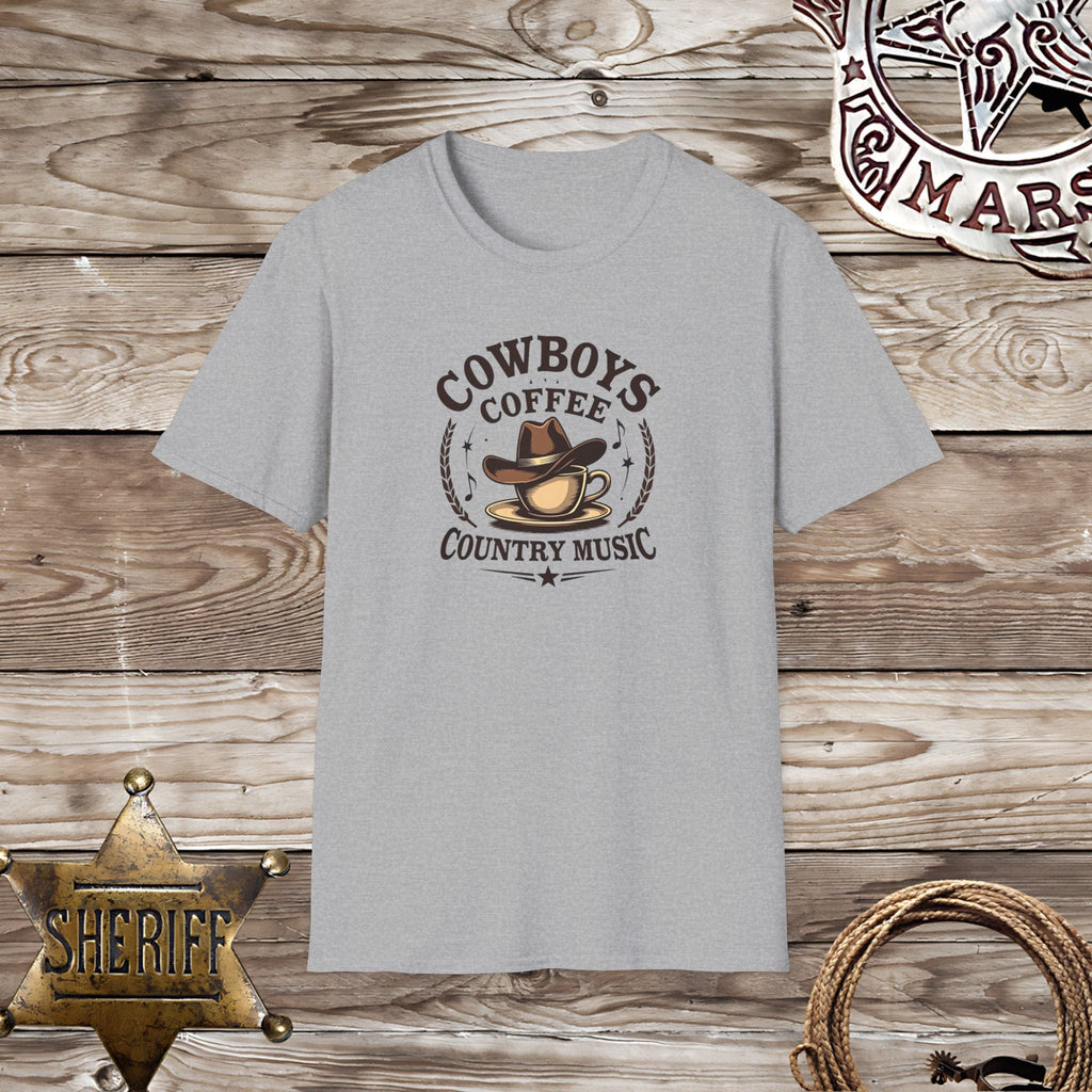 Cowboy Coffee Country Music-T-Shirt